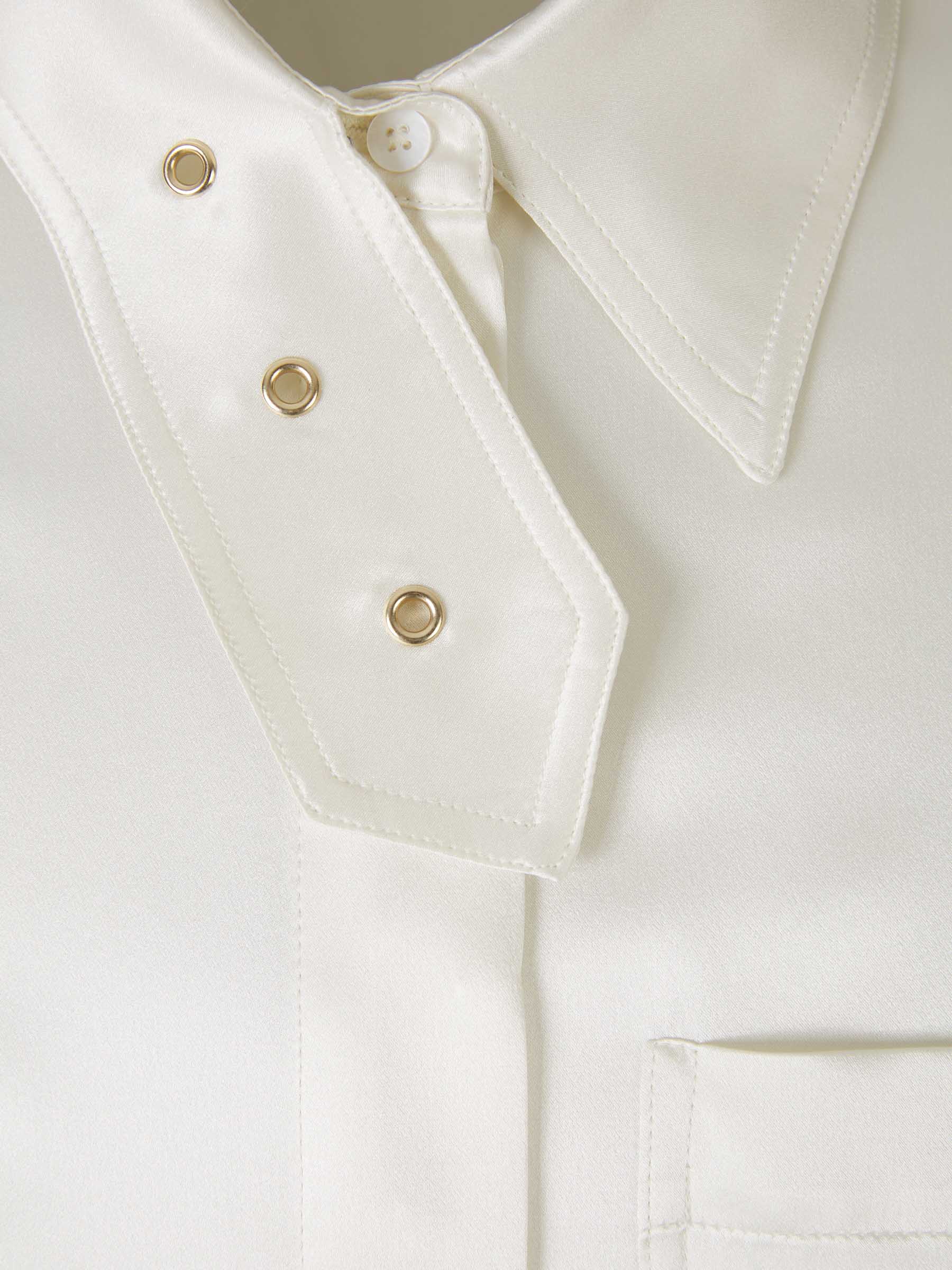 Outlet online Dorothee Schumacher Mujer Blusa Fluida Seda color Blanco sku 701-002063 01 - Foto 4