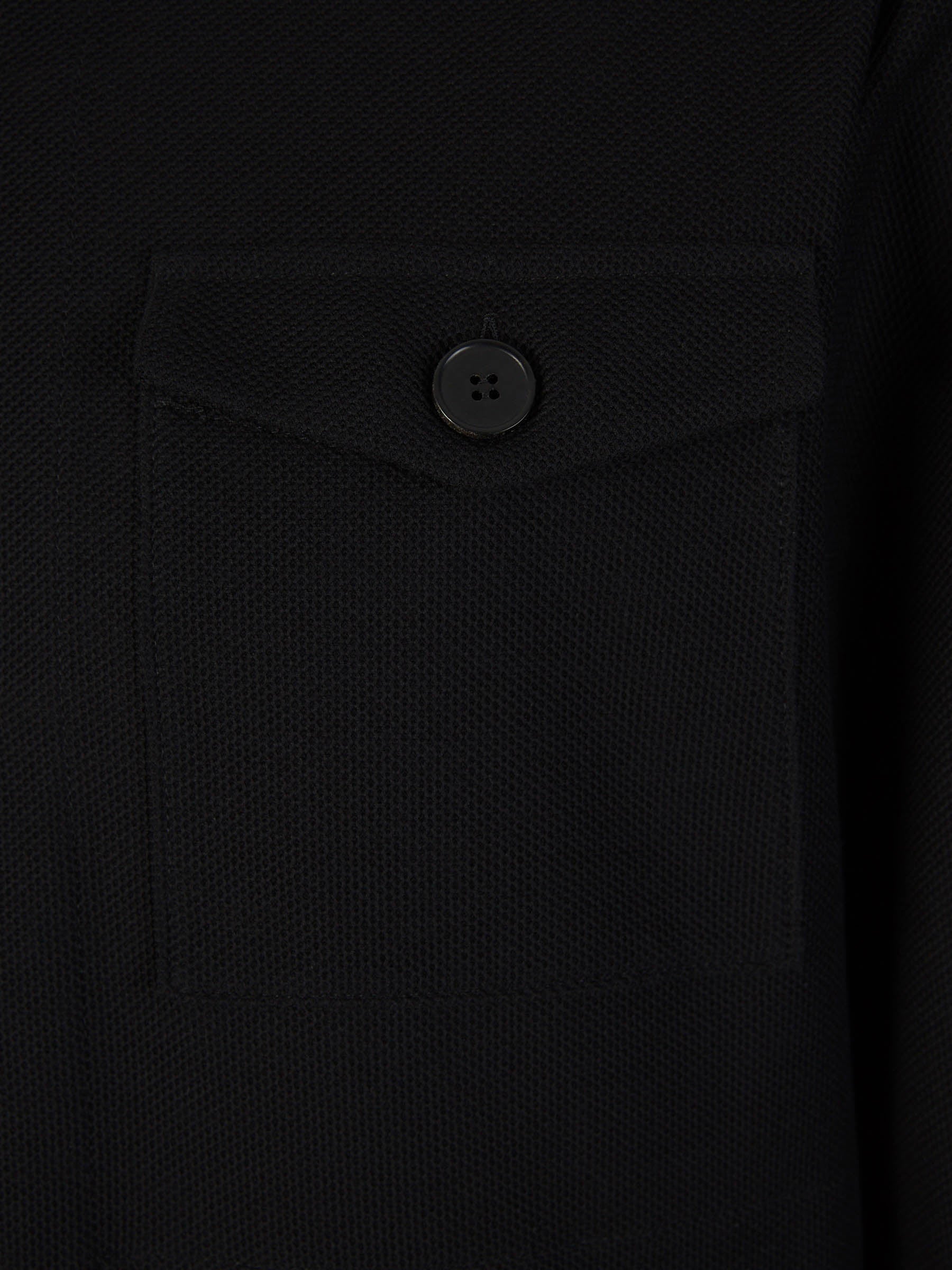 Outlet online Harris Wharf Hombre Sobrecamisa Algodón Bolsillos color Negro sku 512-002160 02 - Foto 4