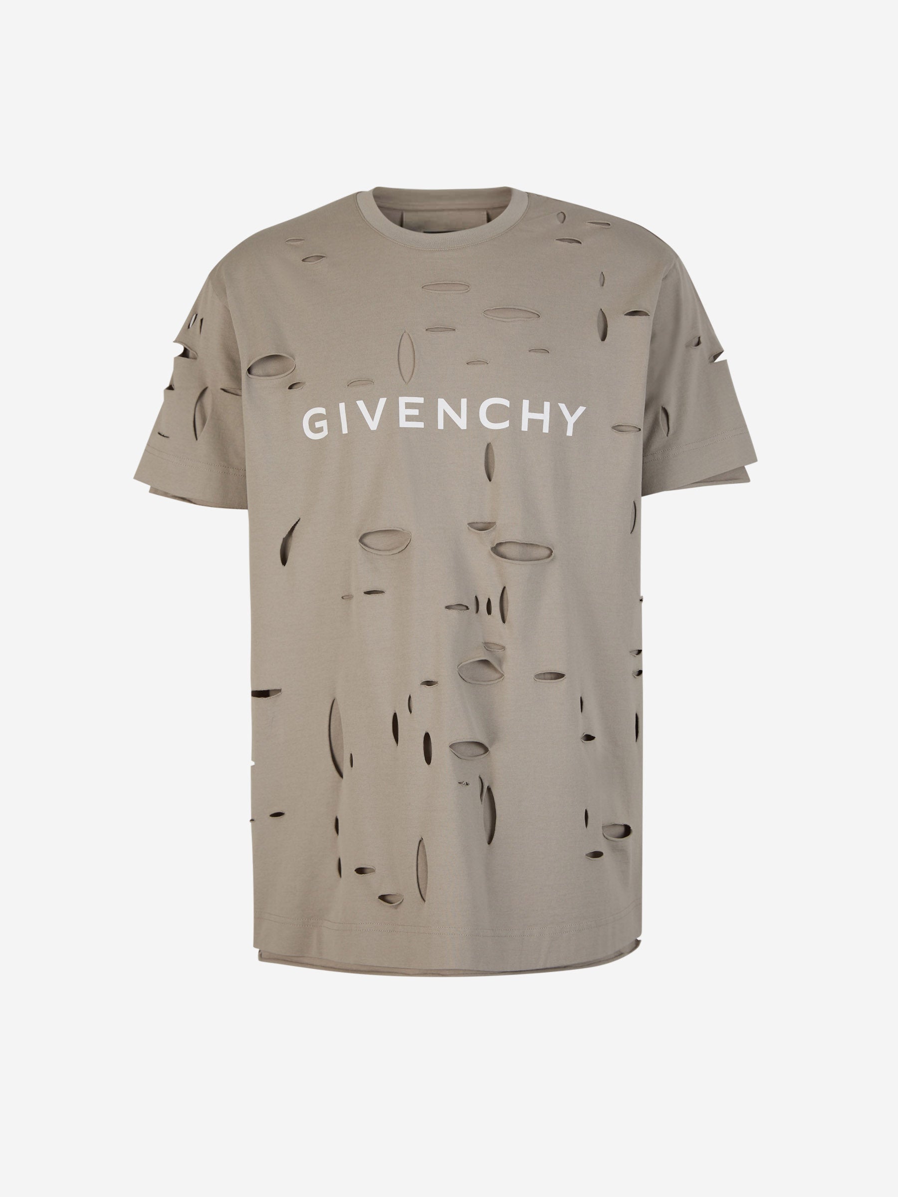 Outlet online Givenchy Hombre Camiseta Desgastada Algodón color Topo sku 553-003601 01 - Foto 1