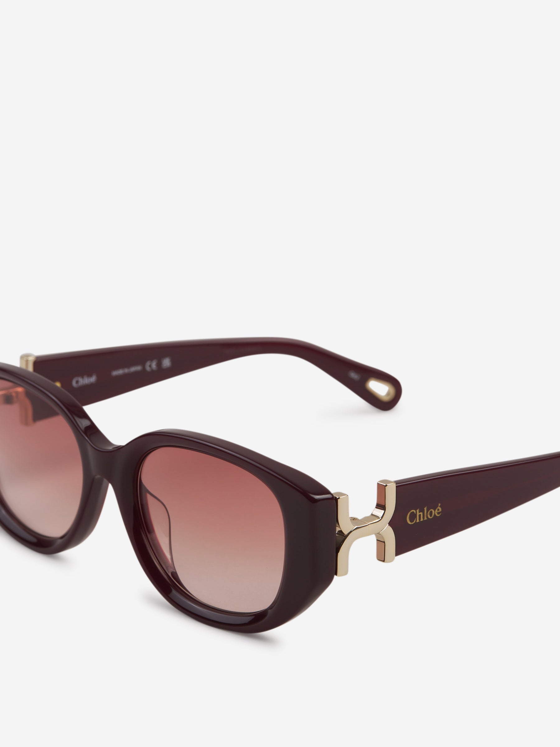 Outlet online Chloé Mujer Gafas de Sol Ovaladas color Burdeos sku 860-001017 01 - Foto 4