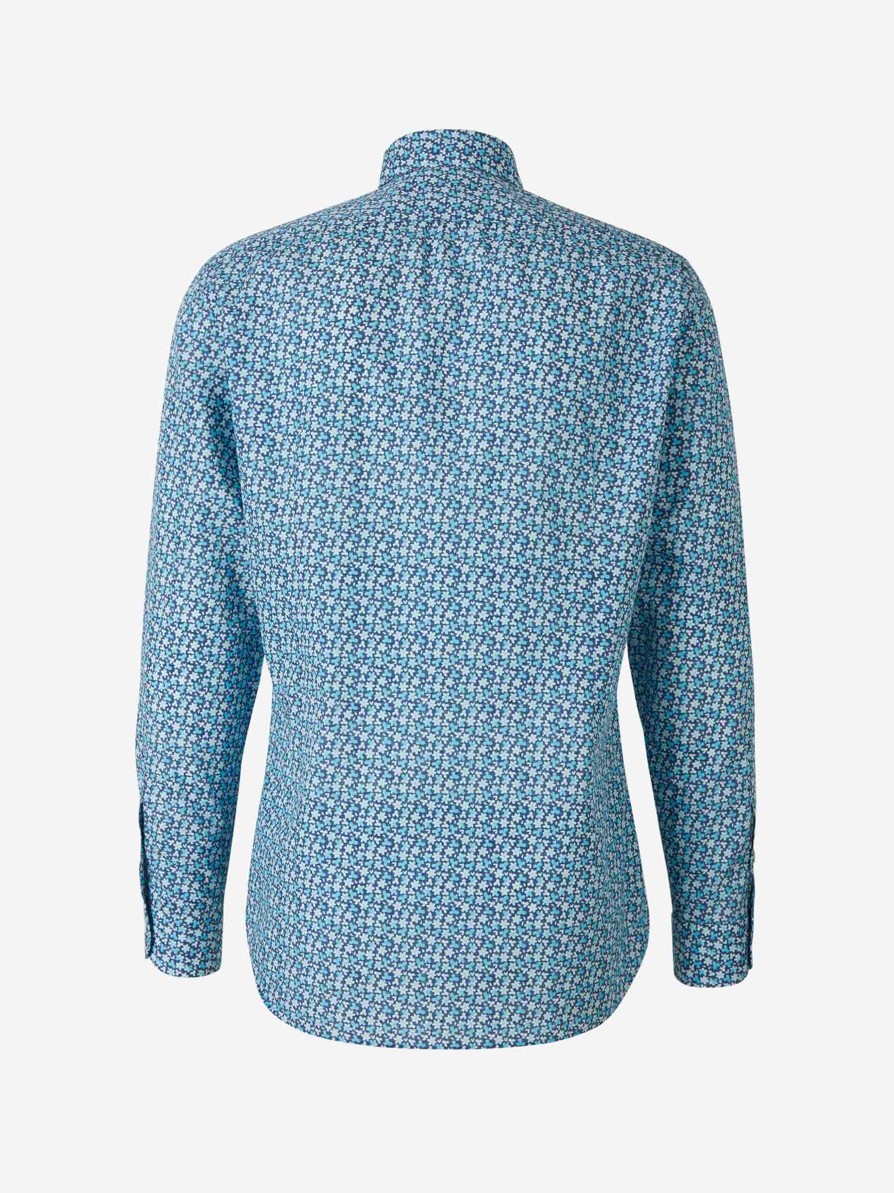 Outlet online Vincenzo di Ruggiero Hombre Camisa Motivo Floral color Azul sku 531-006152 01 - Foto 2