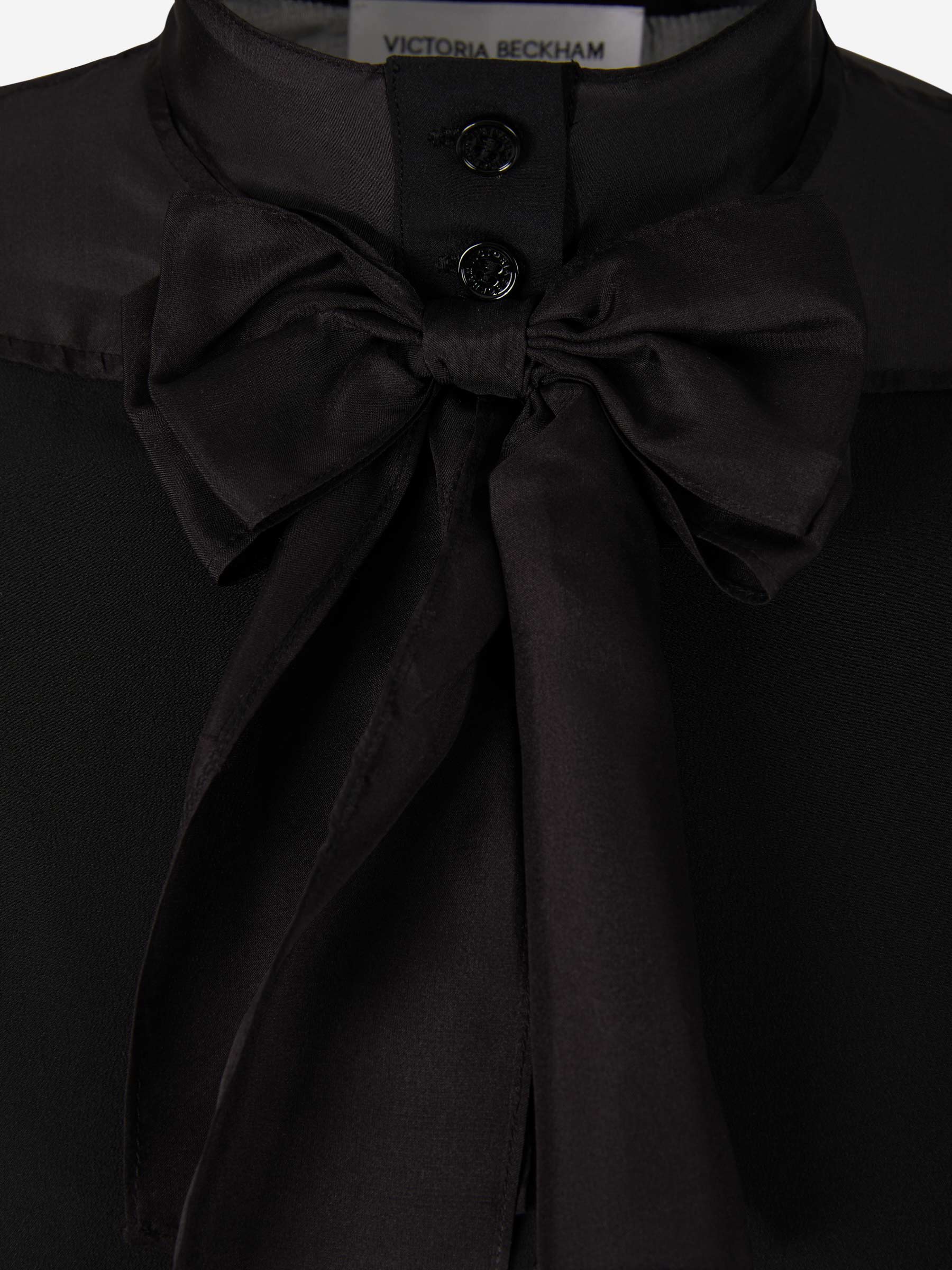 Outlet online Victoria Beckham Mujer Blusa Lazo Seda color Negro sku 701-001825 00 - Foto 3