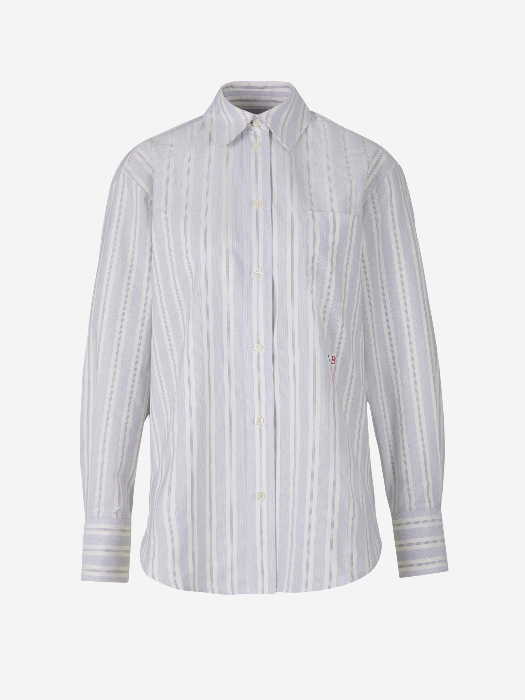 Victoria Beckham Camisa Oversized Rayas color Crema sku 701-001829 00 - Foto 1