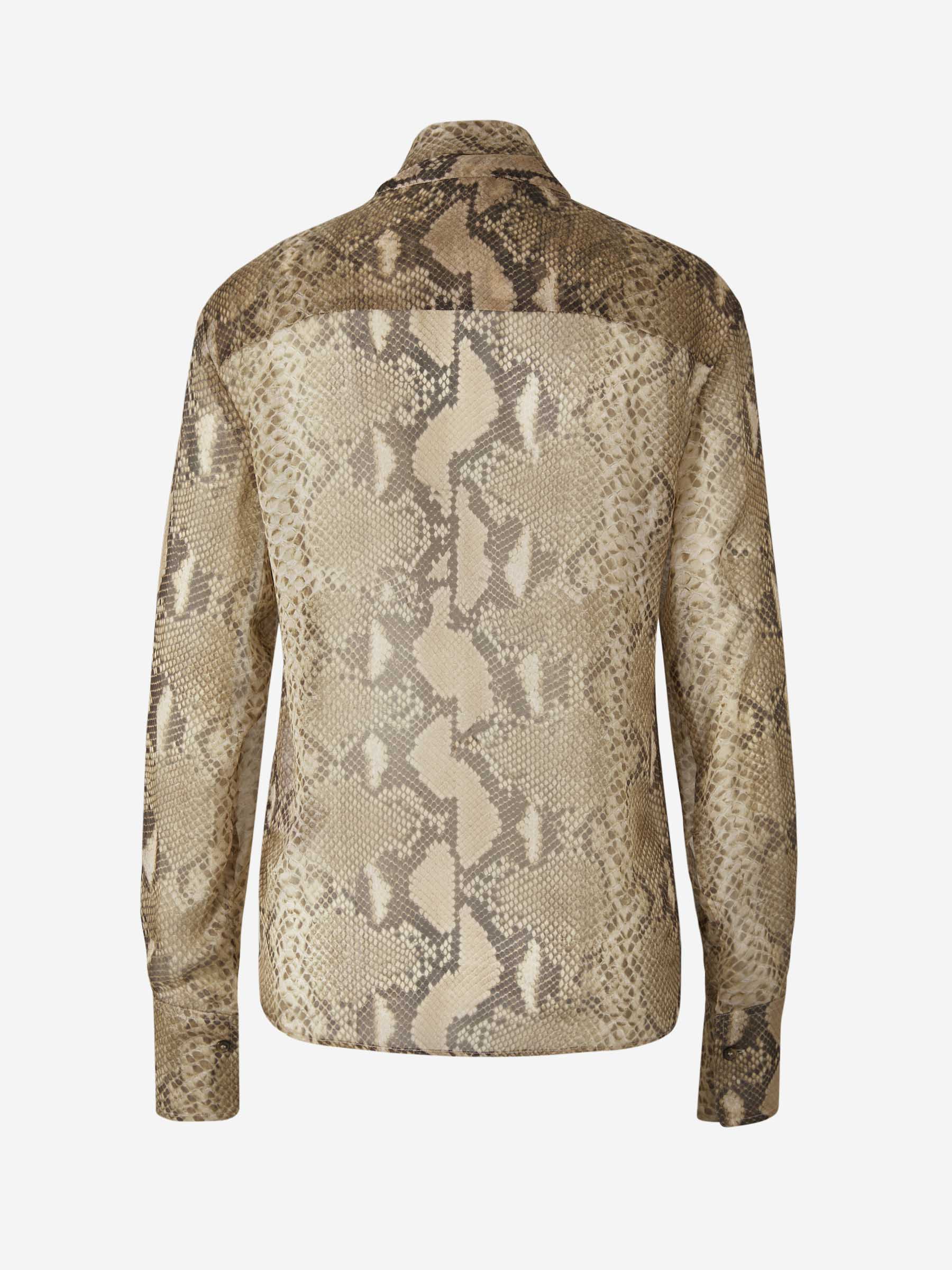 Outlet online Stella McCartney Mujer Blusa Seda Estampada color Marrón sku 701-001954 01 - Foto 2