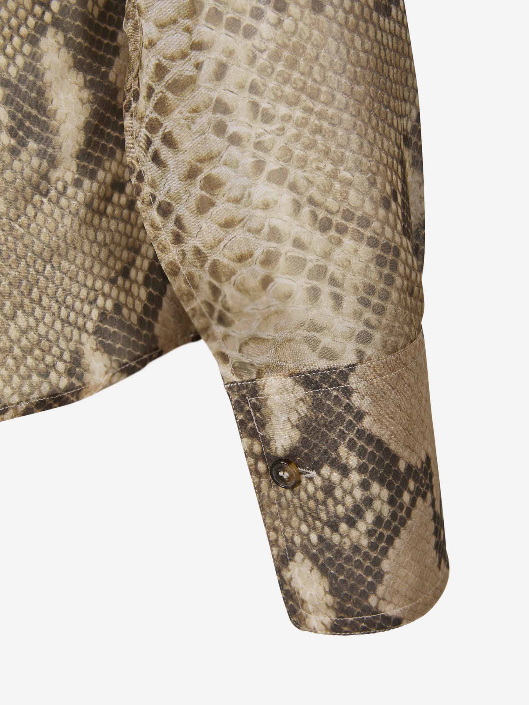 Outlet online Stella McCartney Mujer Blusa Seda Estampada color Marrón sku 701-001954 01 - Foto 4