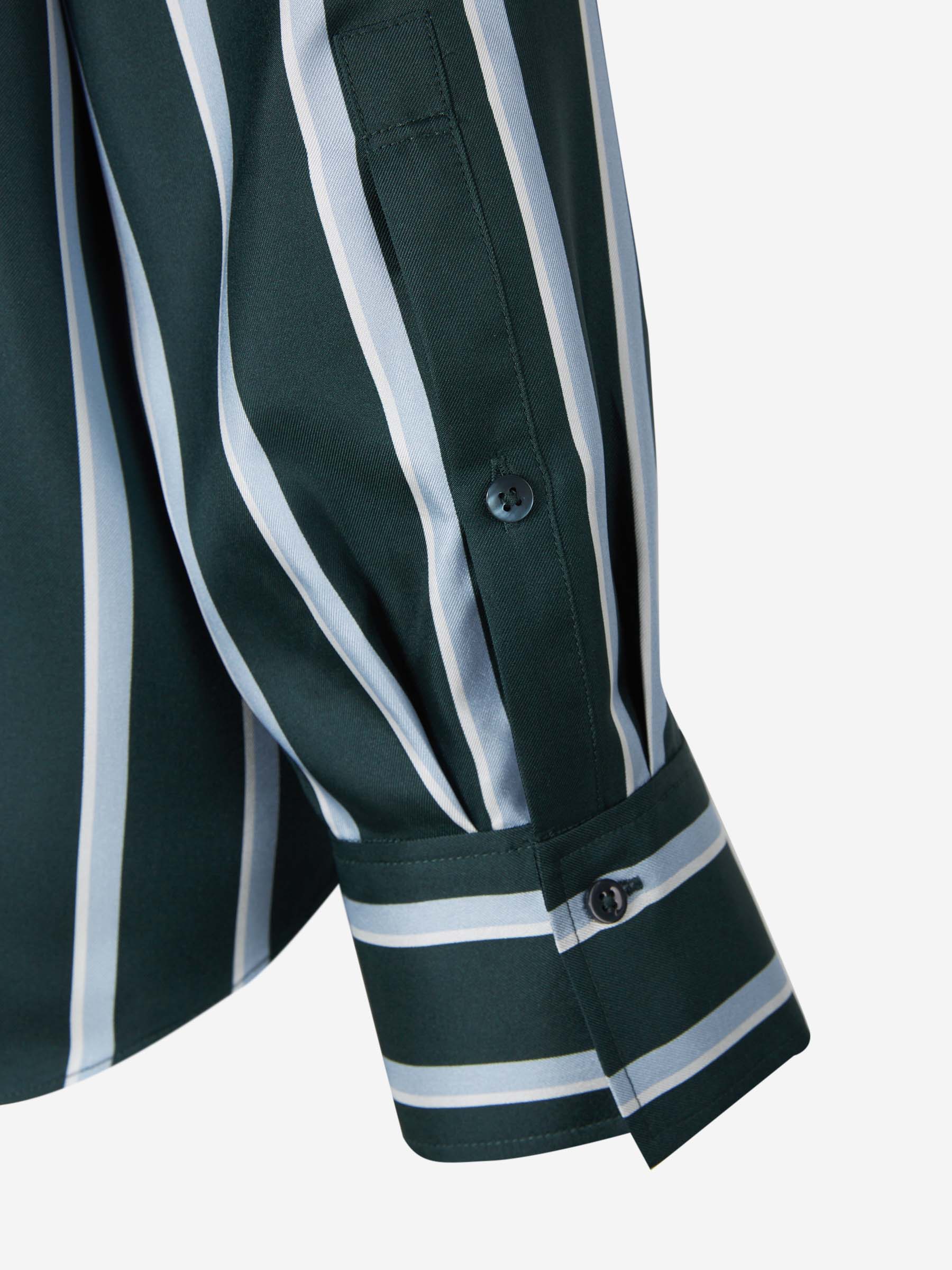 Outlet online Dorothee Schumacher Mujer Blusa Motivo Rayas color Verde Oscuro sku 701-001977 01 - Foto 8
