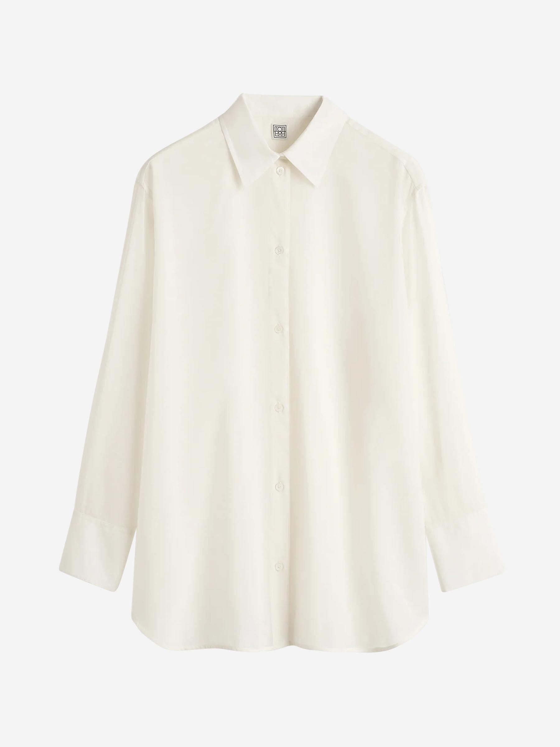 Outlet online TOTEME Mujer Camisa Voile Lana color Crema sku 701-002200 01 - Foto 1