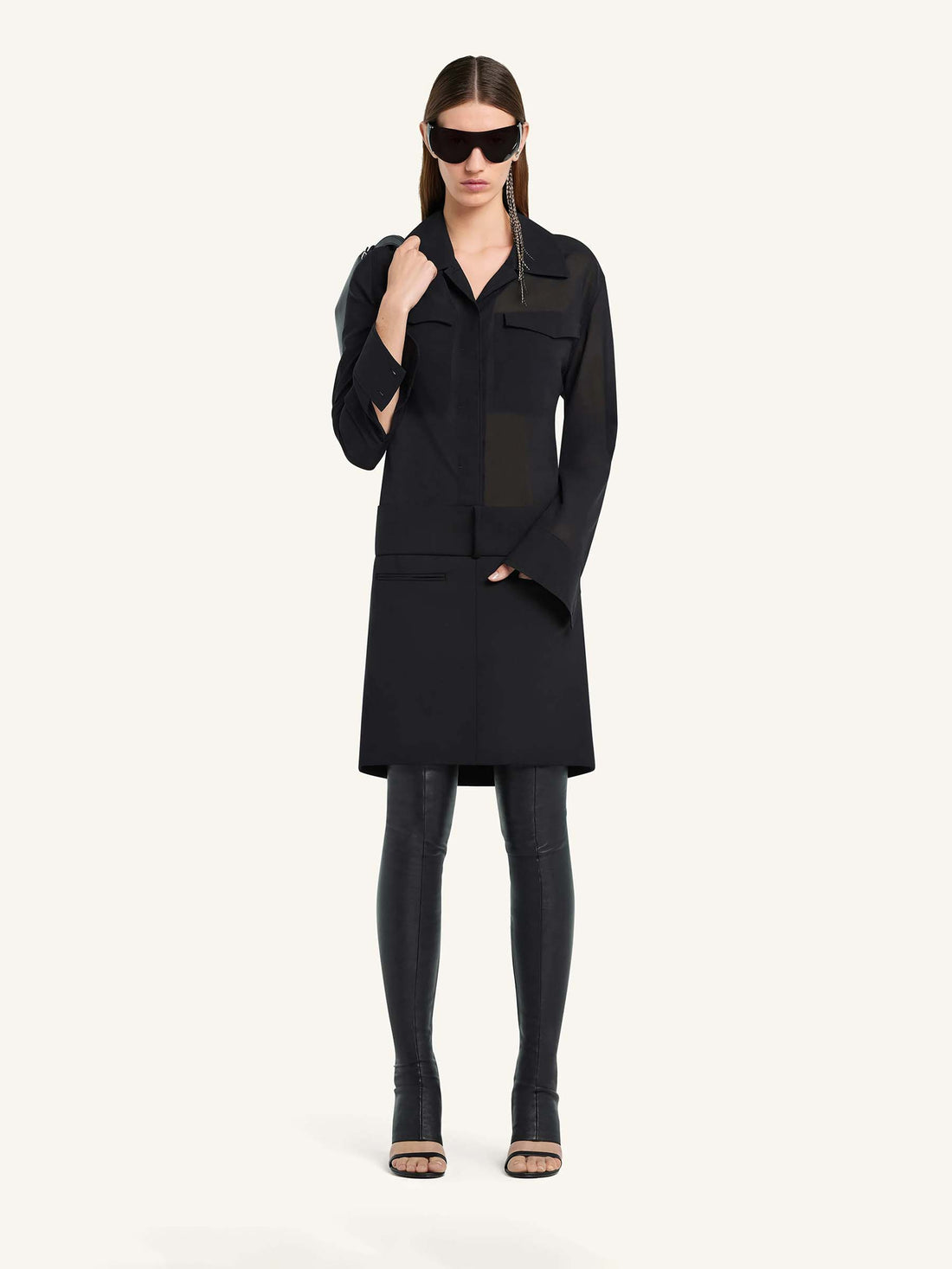 Courrèges Mujer Barcelona Camisa Bolsillos Algodón color Negro sku 701-002203 01 - Foto 2