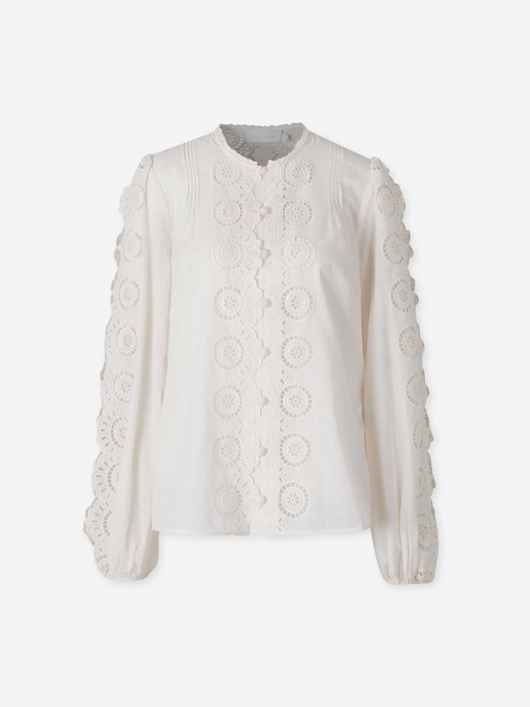 Outlet online Zimmermann Mujer Blusa Bordada Lucky color Crema sku 701-002286 01 - Foto 1