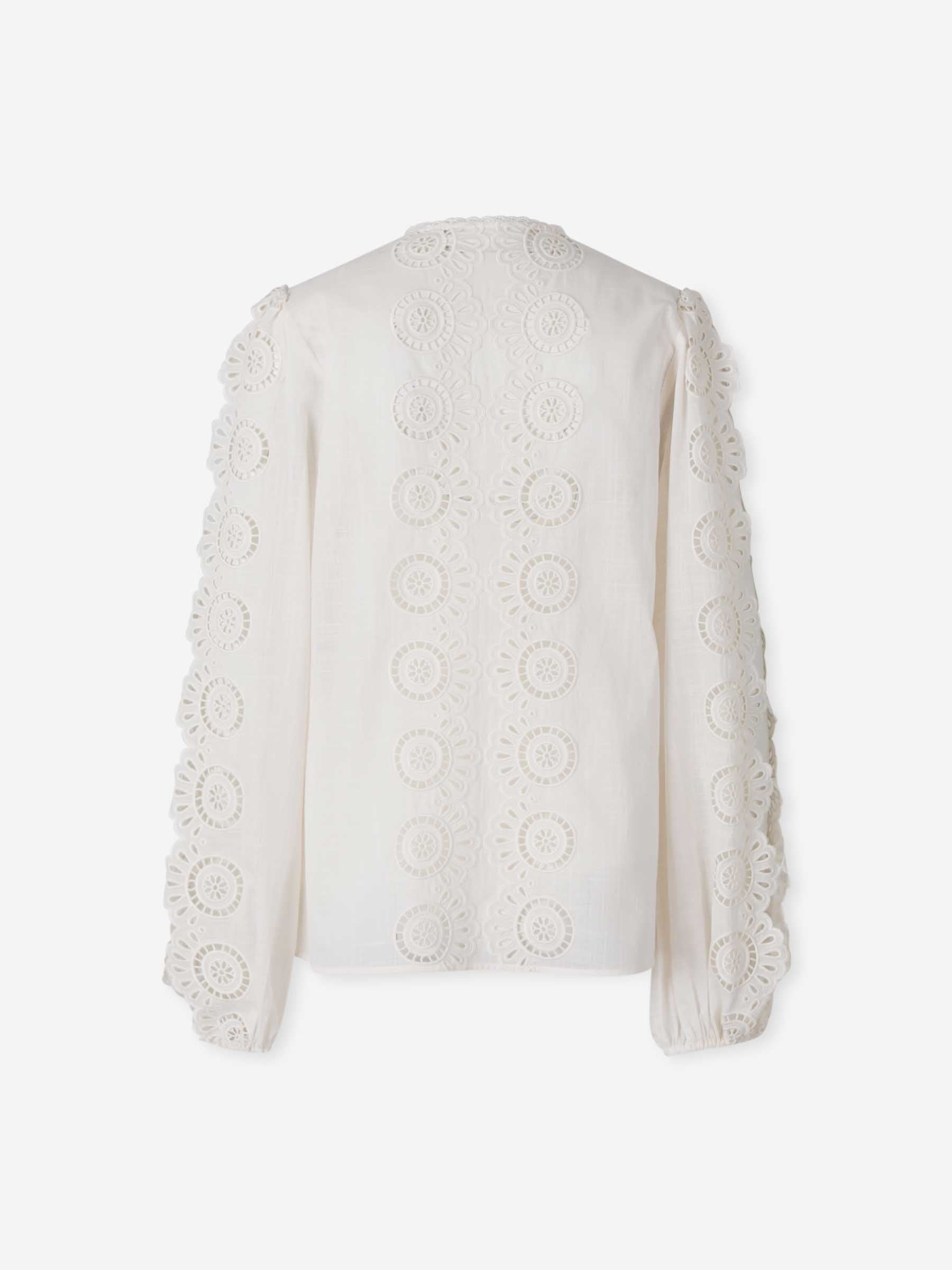 Outlet online Zimmermann Mujer Blusa Bordada Lucky color Crema sku 701-002286 01 - Foto 2