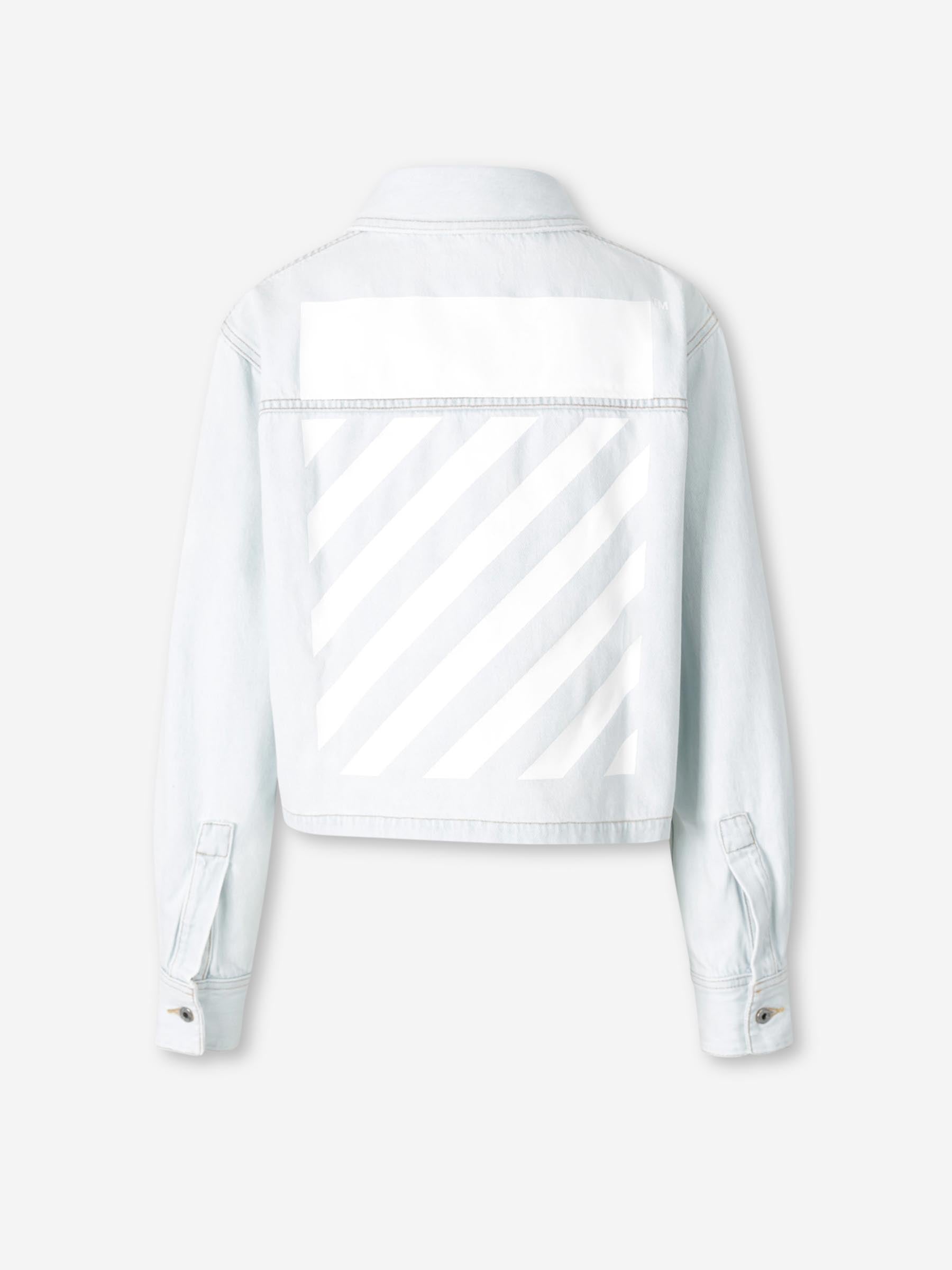 Outlet online Off-White Mujer Camisa Denim Cropped color Azul Denim Claro sku 701-002308 00 - Foto 2