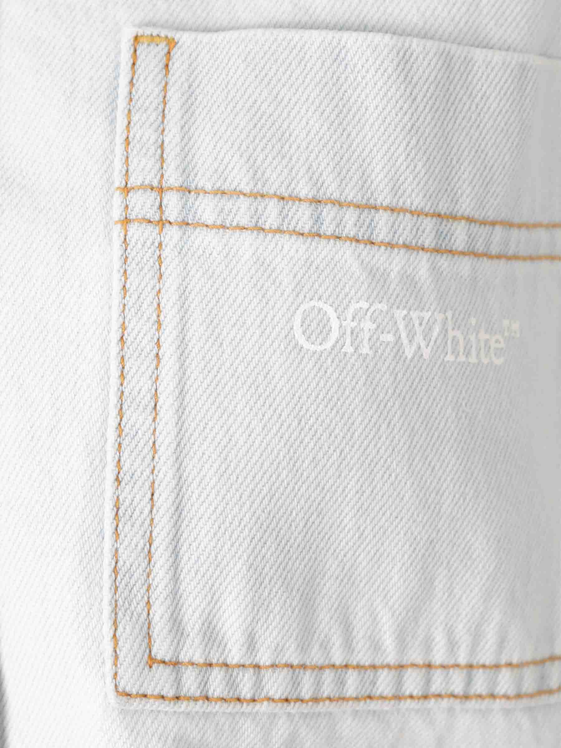 Outlet online Off-White Mujer Camisa Denim Cropped color Azul Denim Claro sku 701-002308 00 - Foto 3