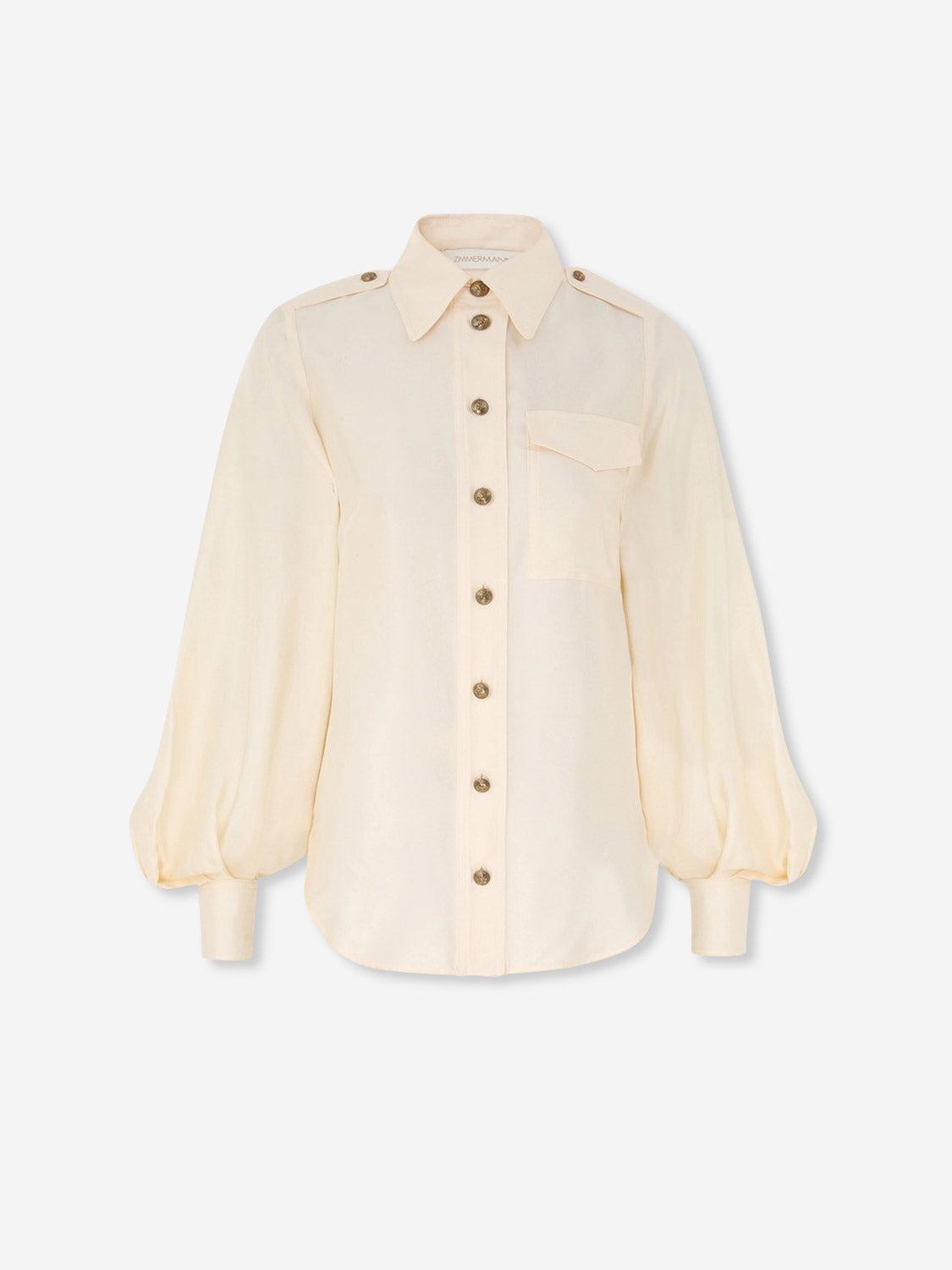 Outlet online Zimmermann Mujer Camisa Utility Seda color Crema sku 701-002332 01 - Foto 1