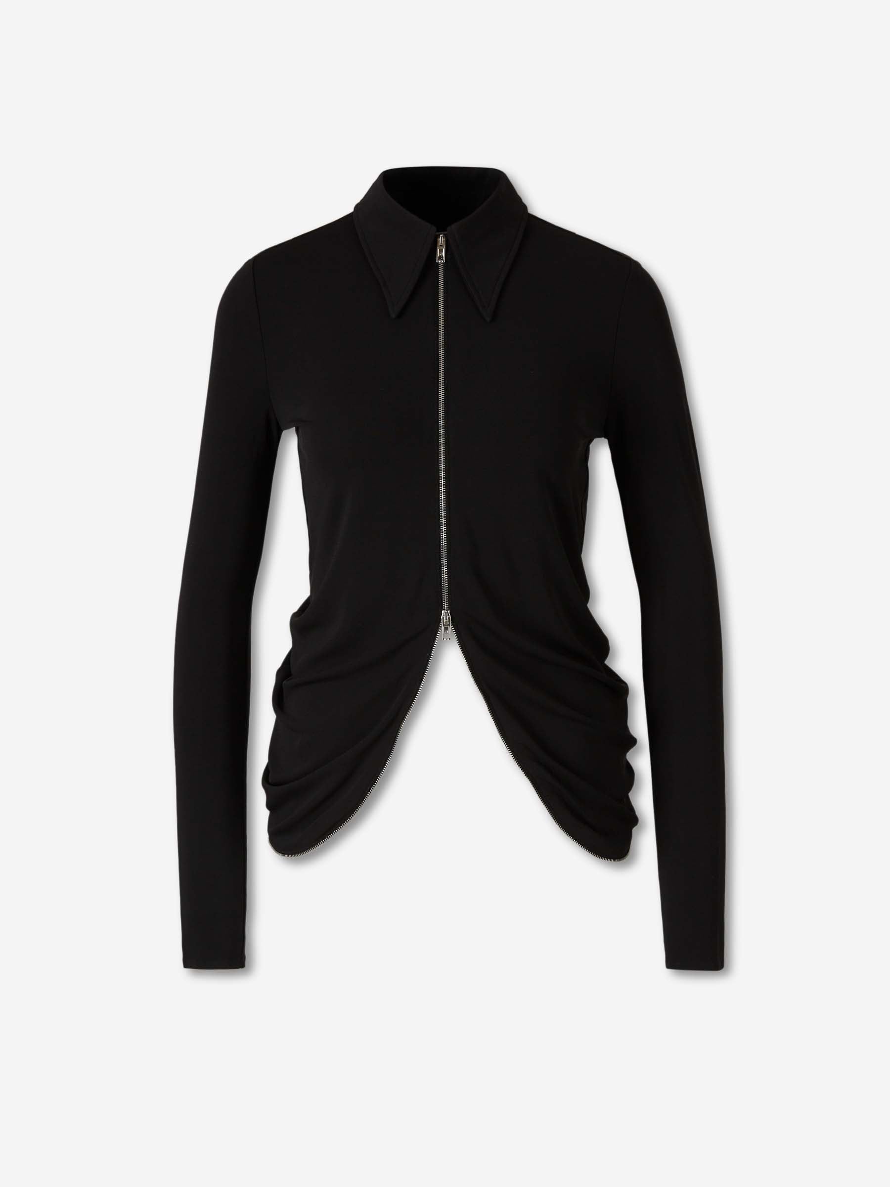 Outlet online Alexander Wang Mujer Camisa Drapeada Cremallera color Negro sku 701-002395 01 - Foto 1