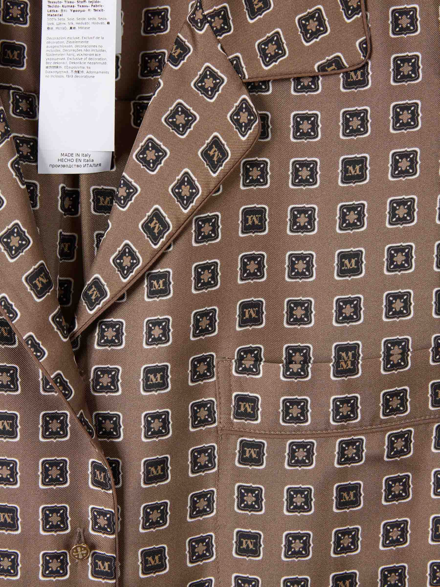 Outlet online Max Mara Mujer Camisa Seda Estampada color Marrón sku 701-002419 01 - Foto 3