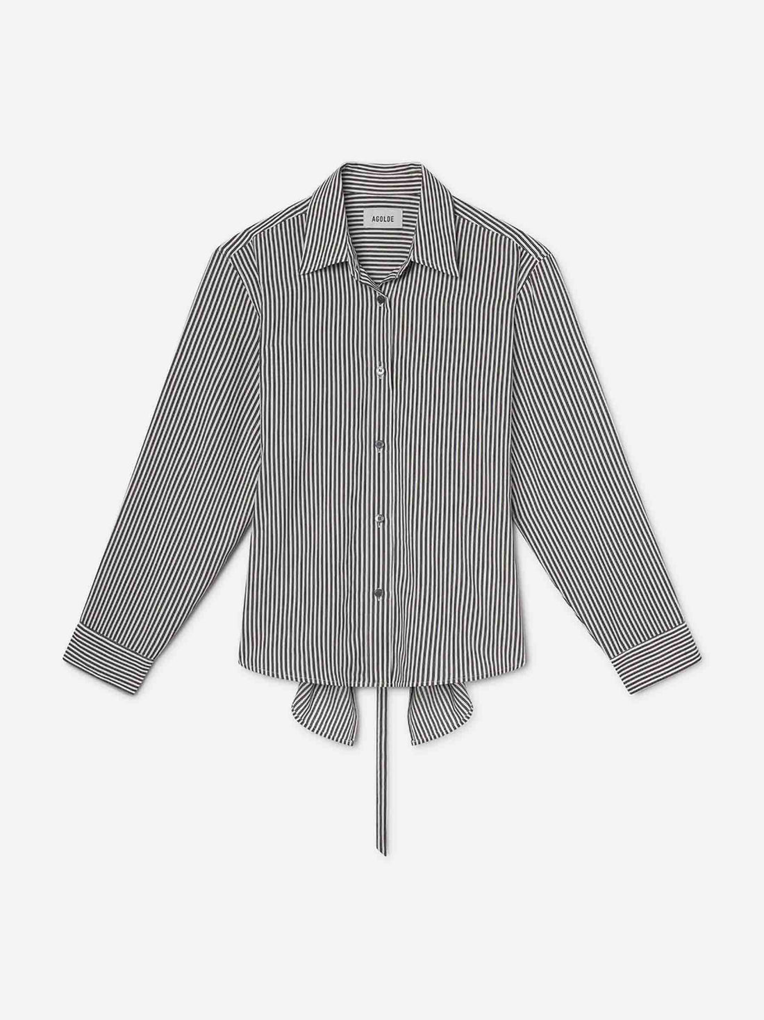 Outlet online Agolde Mujer Camisa Listada Theo color Blanco Y Negro sku 701-002471 01 - Foto 1