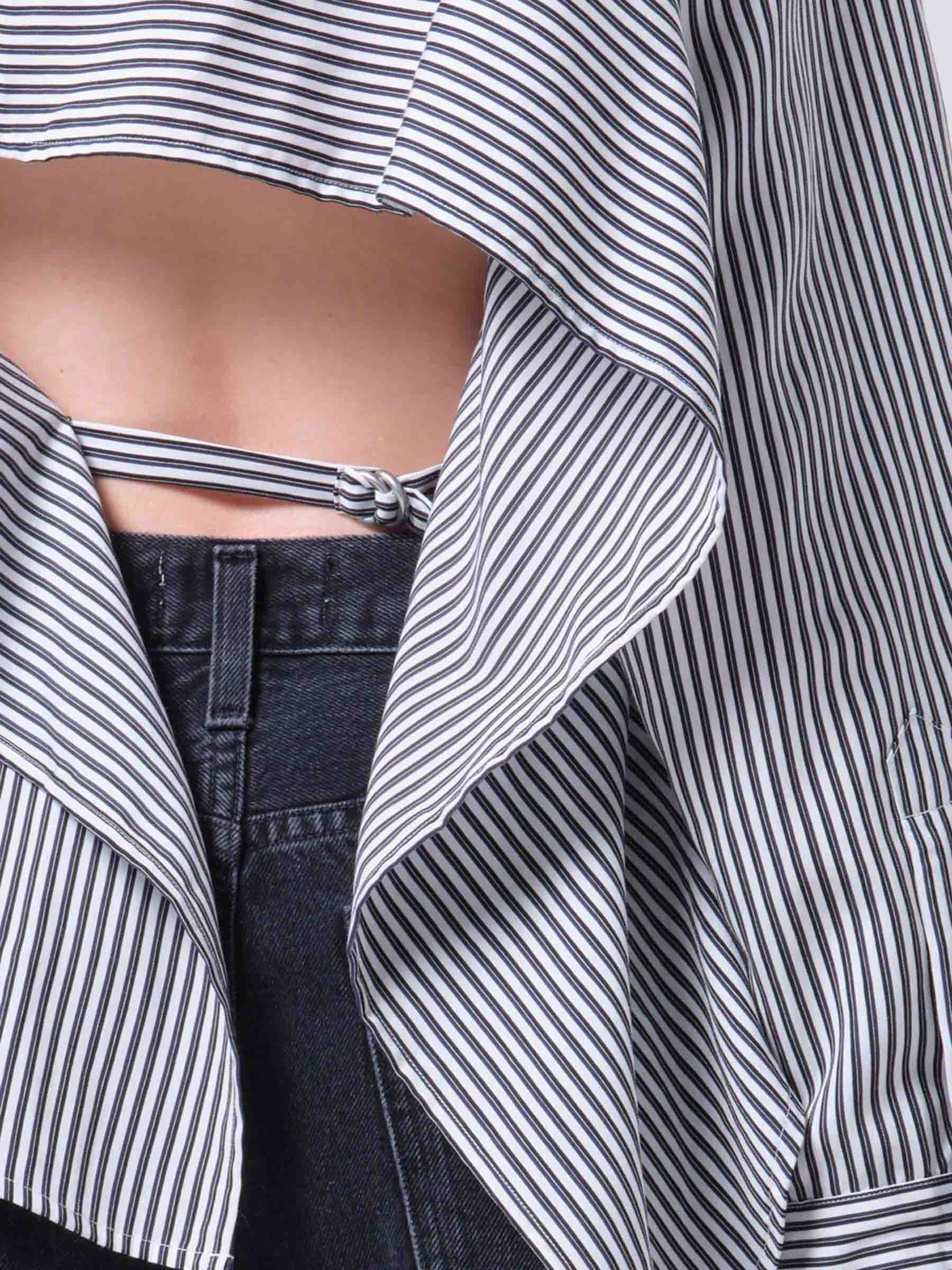 Outlet online Agolde Mujer Camisa Listada Theo color Blanco Y Negro sku 701-002471 01 - Foto 6
