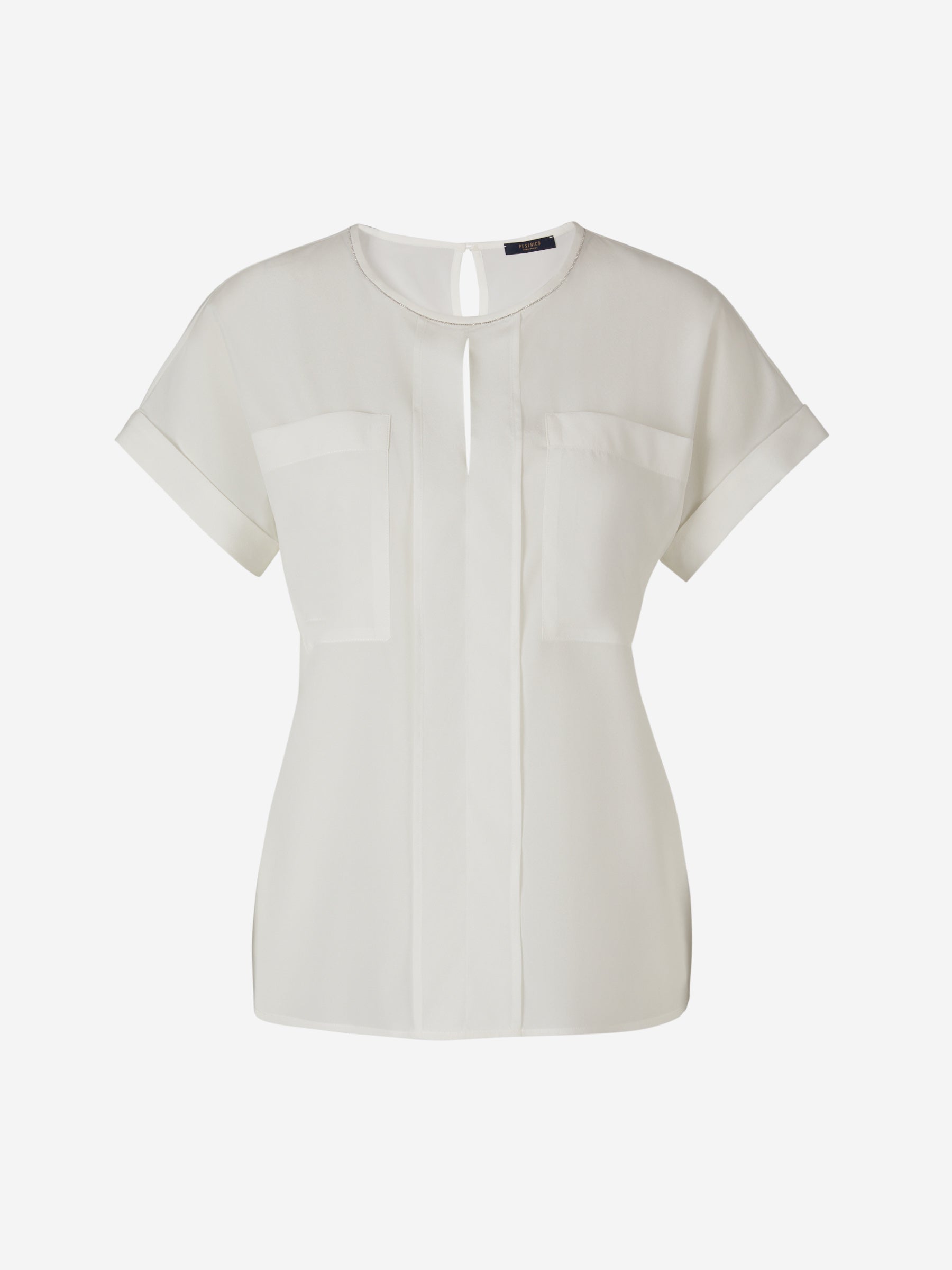 Outlet online Peserico Mujer Blusa Lisa Seda color Blanco sku 702-000430 01 - Foto 1