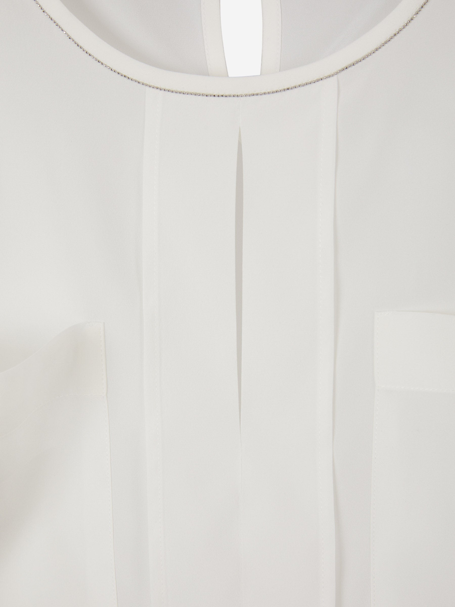 Outlet online Peserico Mujer Blusa Lisa Seda color Blanco sku 702-000430 01 - Foto 3