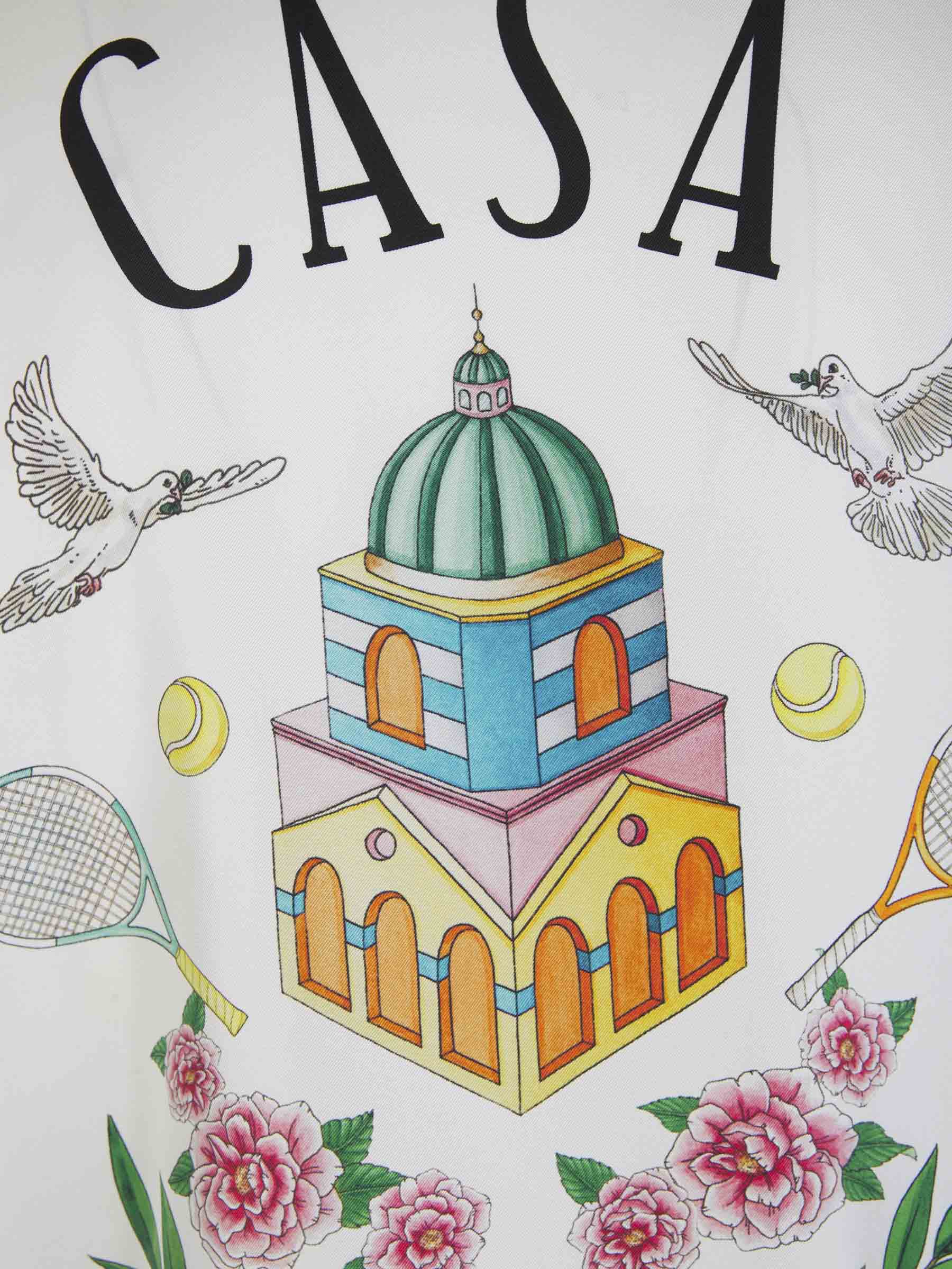 Outlet online Casablanca Mujer Camisa Seda Logo color Blanco sku 702-000438 01 - Foto 5