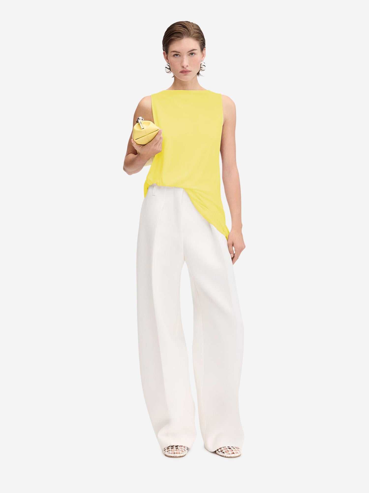 Jacquemus Mujer Barcelona Blusa Peplo Punto color Amarillo Claro sku 702-000475 01 - Foto 4