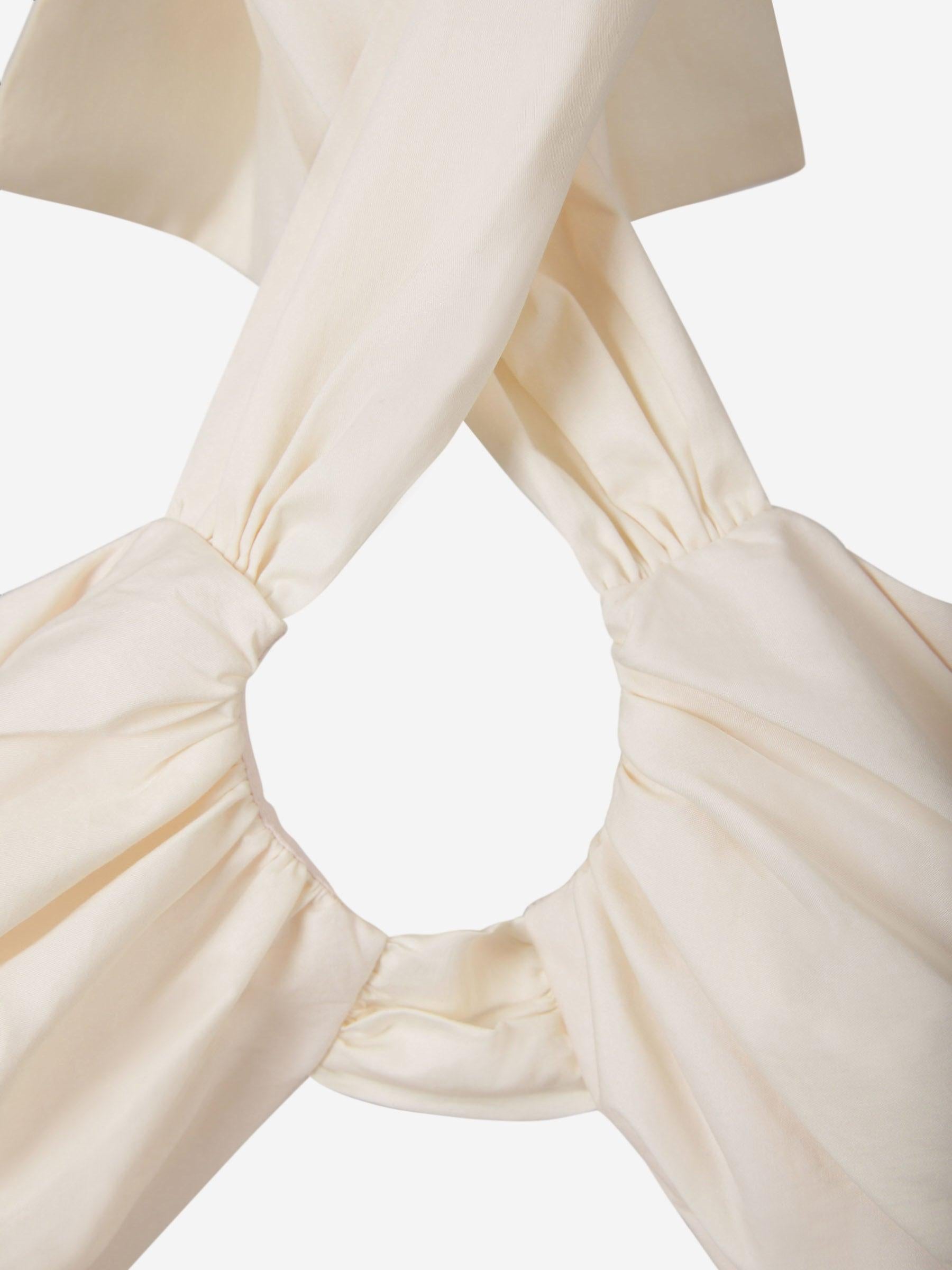 Outlet online Johanna Ortiz Mujer Top Algodón Lazo color Marfil sku 703-002007 01 - Foto 3
