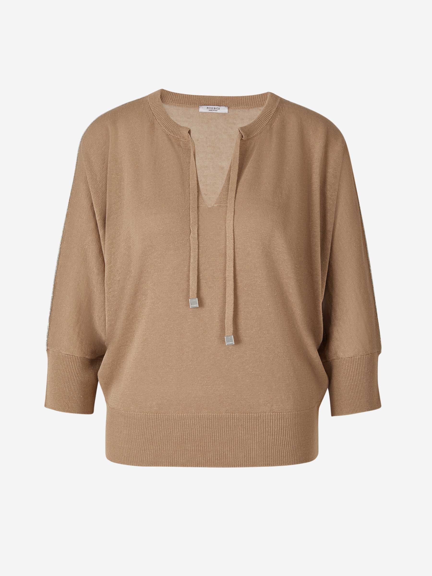 Outlet online Peserico Mujer Jersey Punto Crepé color Camel sku 703-002063 02 - Foto 1