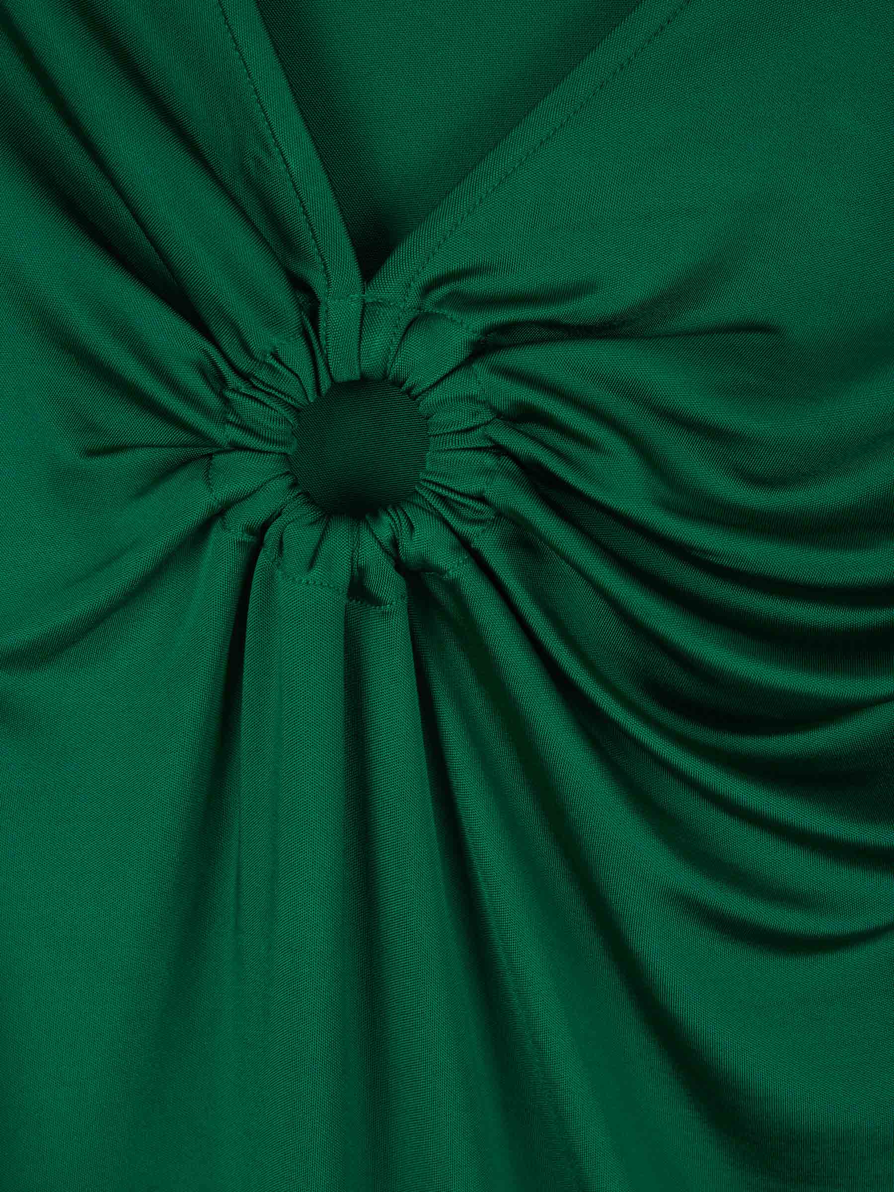 Outlet online Victoria Beckham Mujer Top Detalle Fruncido color Verde Oscuro sku 703-002081 01 - Foto 3