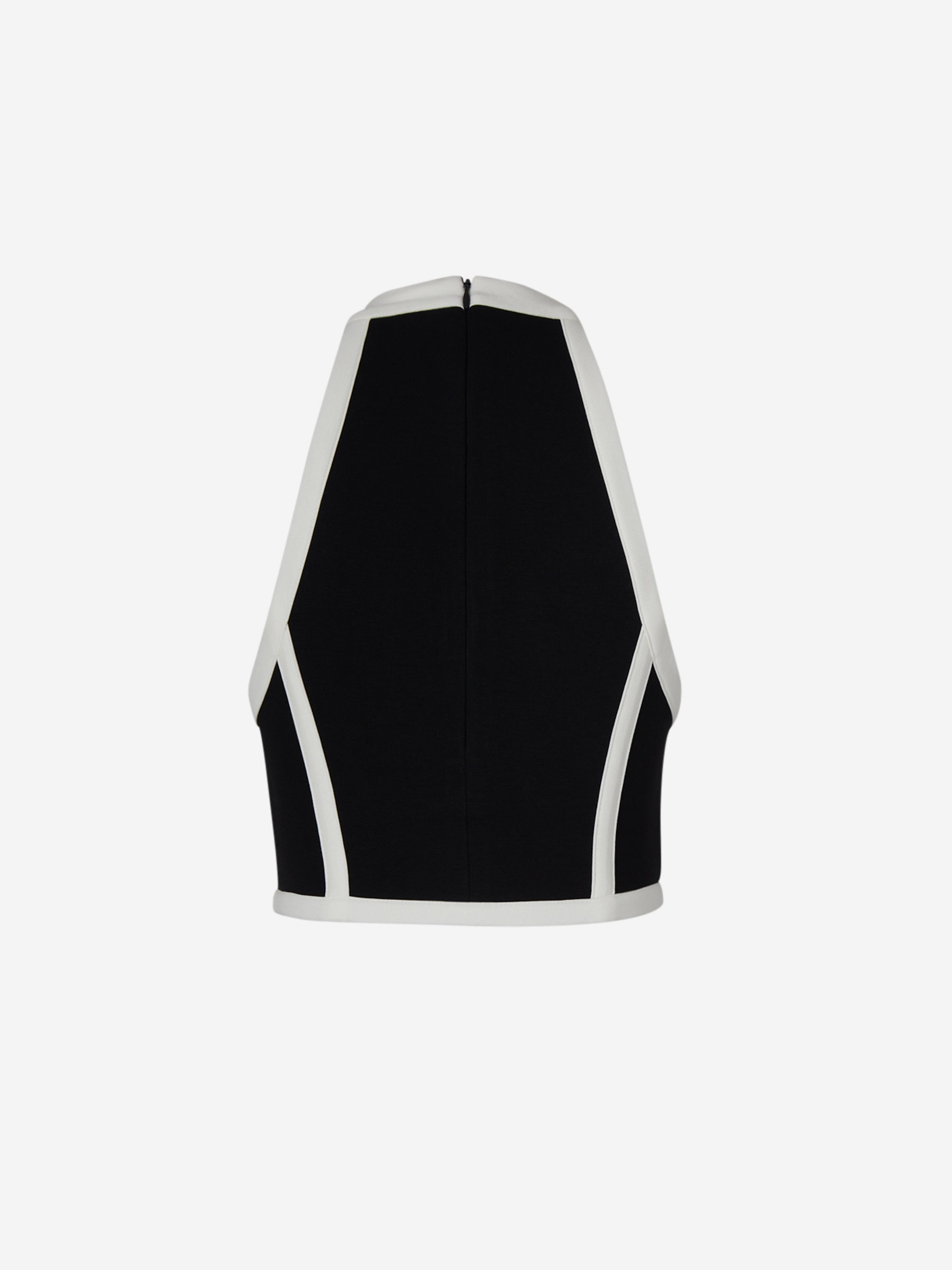 Outlet online Balmain Mujer Top Cropped Algodón color Blanco Y Negro sku 703-002194 01 - Foto 2