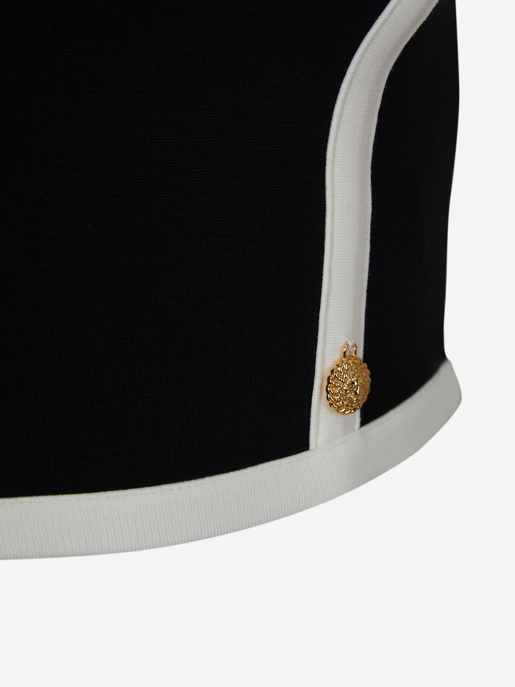 Outlet online Balmain Mujer Top Cropped Algodón color Blanco Y Negro sku 703-002194 01 - Foto 4