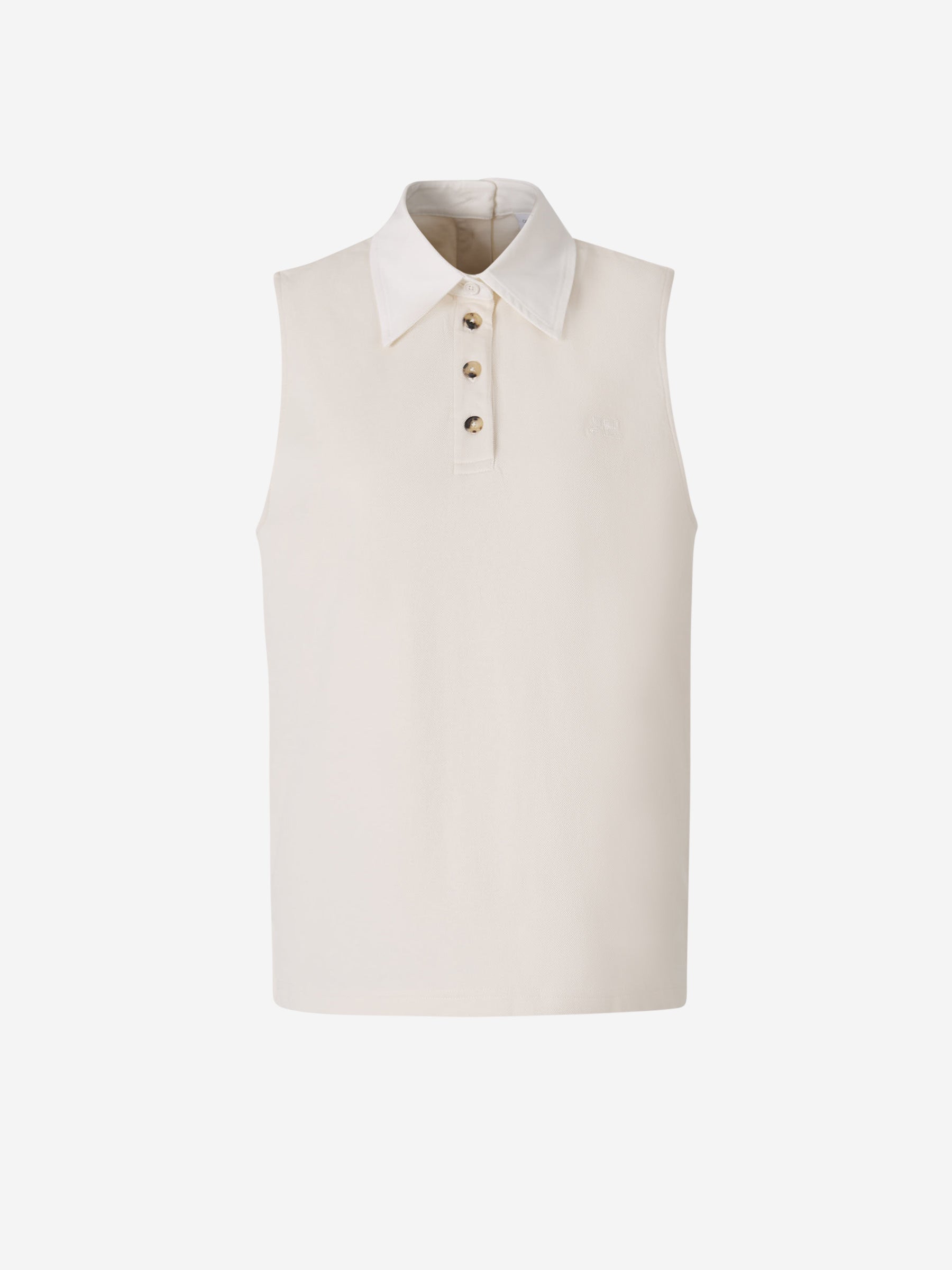 Outlet online Courrèges Mujer Top Polo Piqué color Crema sku 703-002256 01 - Foto 1