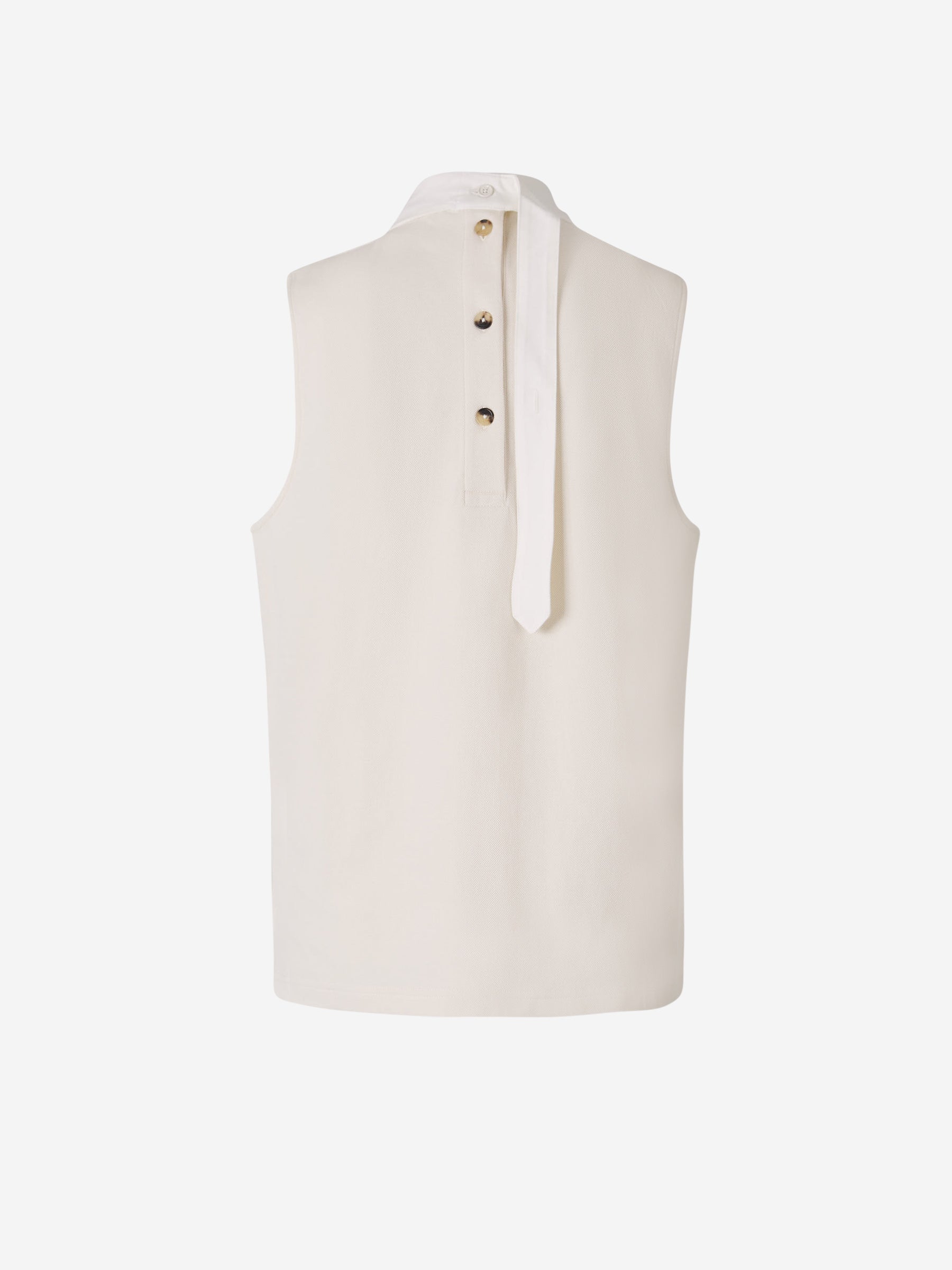 Outlet online Courrèges Mujer Top Polo Piqué color Crema sku 703-002256 01 - Foto 2