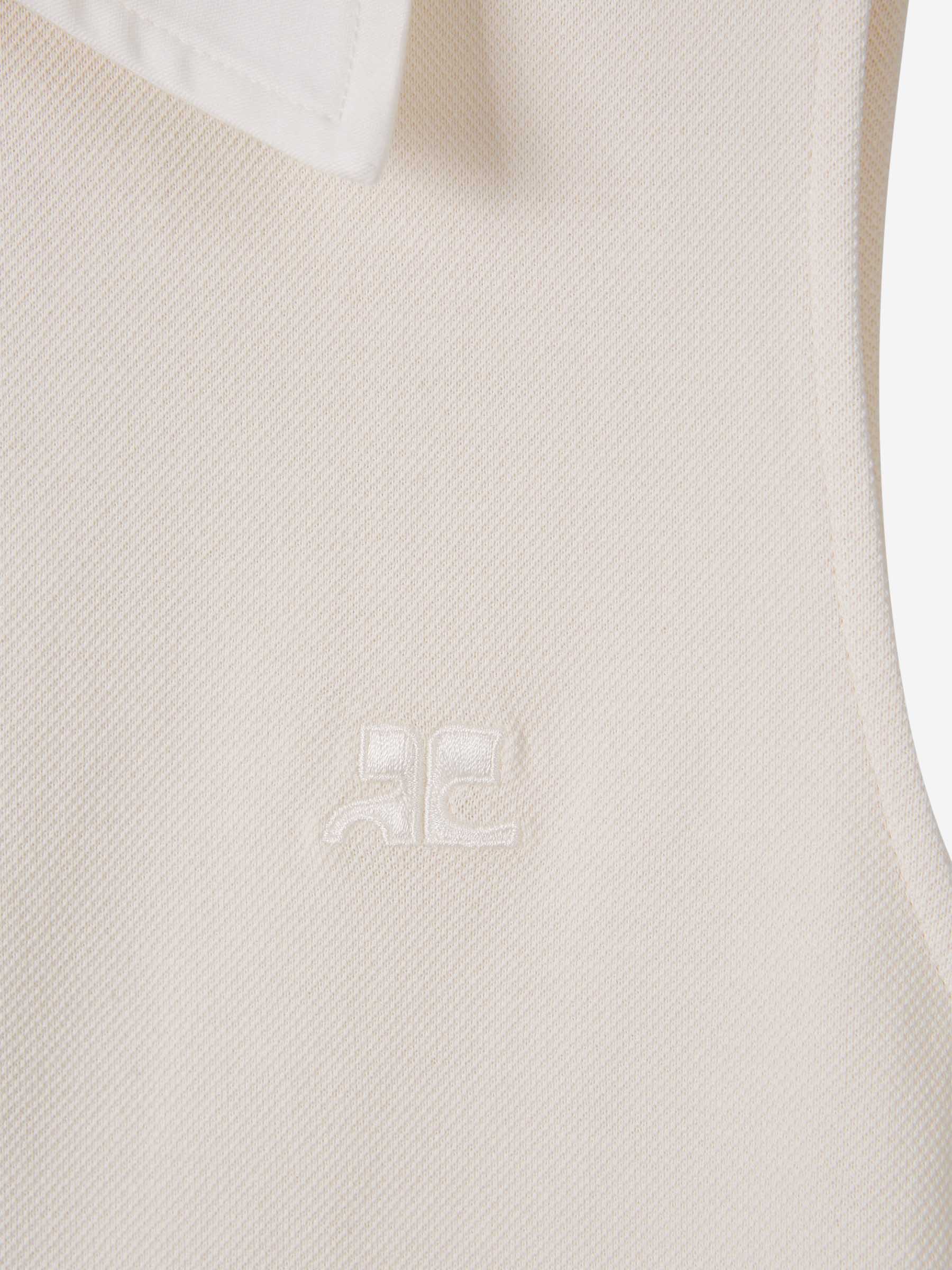Outlet online Courrèges Mujer Top Polo Piqué color Crema sku 703-002256 01 - Foto 4