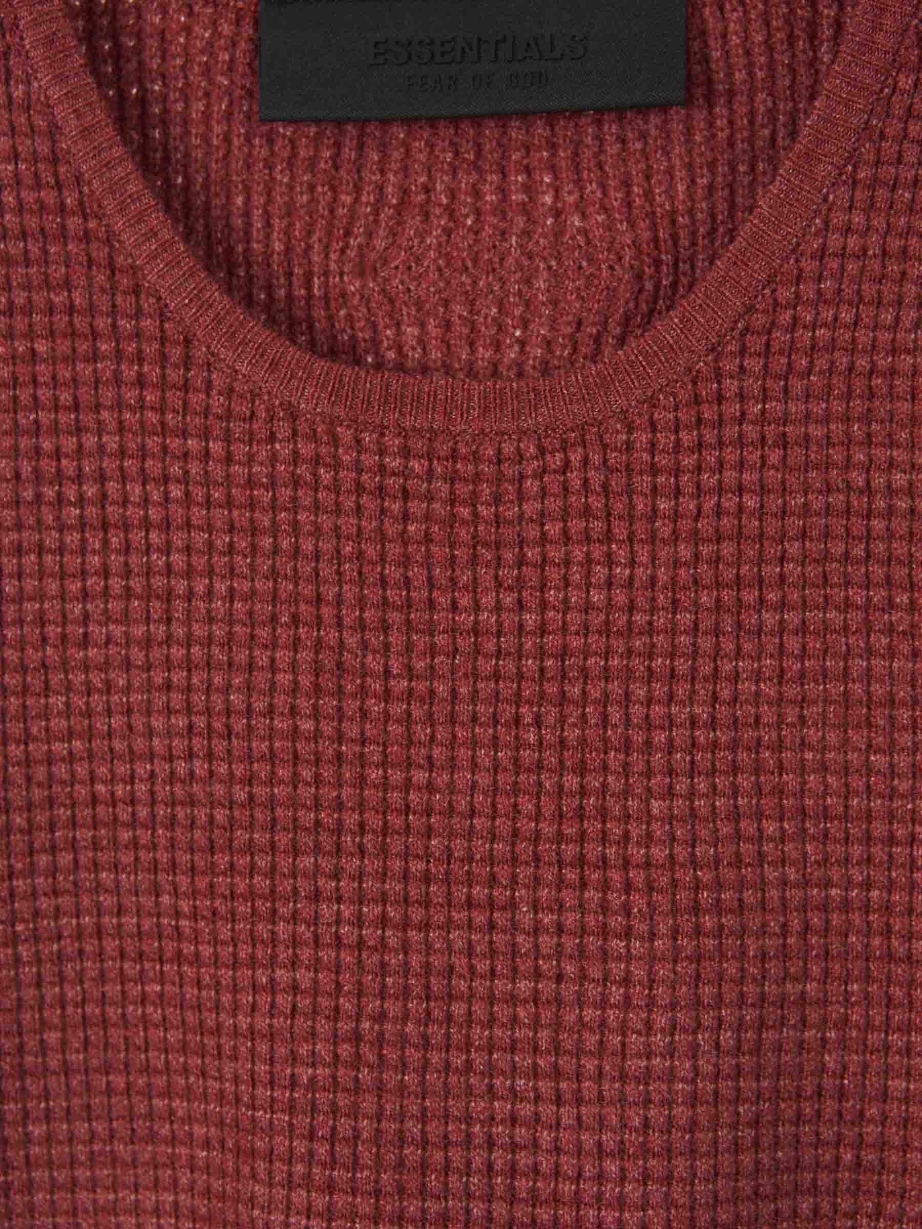 Fear of God Essentials Mujer Barcelona Top Canalé Algodón color Burdeos sku 703-002271 03 - Foto 3