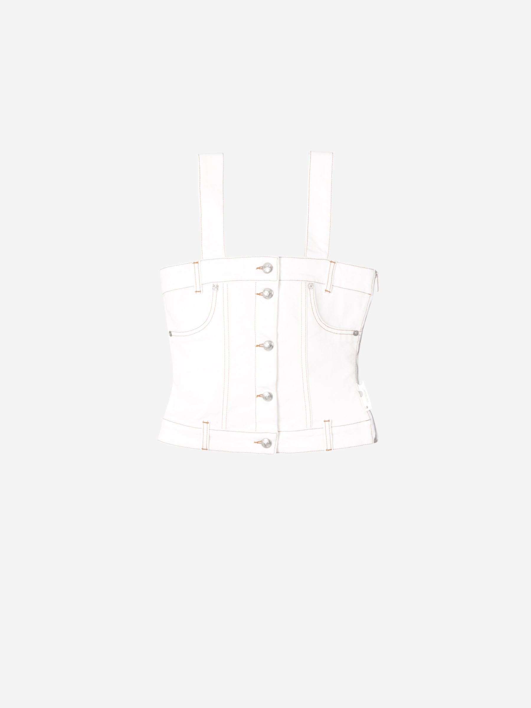 Off-White Mujer Barcelona Top Denim Pantalón color Blanco sku 703-002291 01 - Foto 1