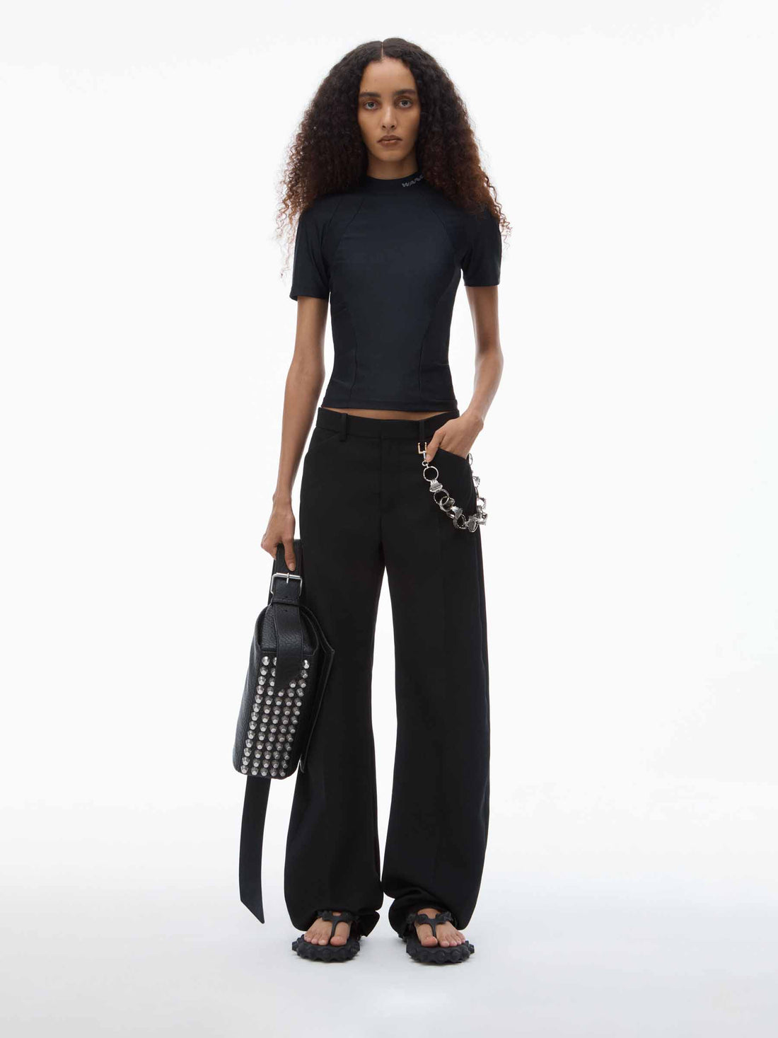 Alexander Wang Mujer Barcelona Top Técnica Logo color Negro sku 703-002295 01 - Foto 2