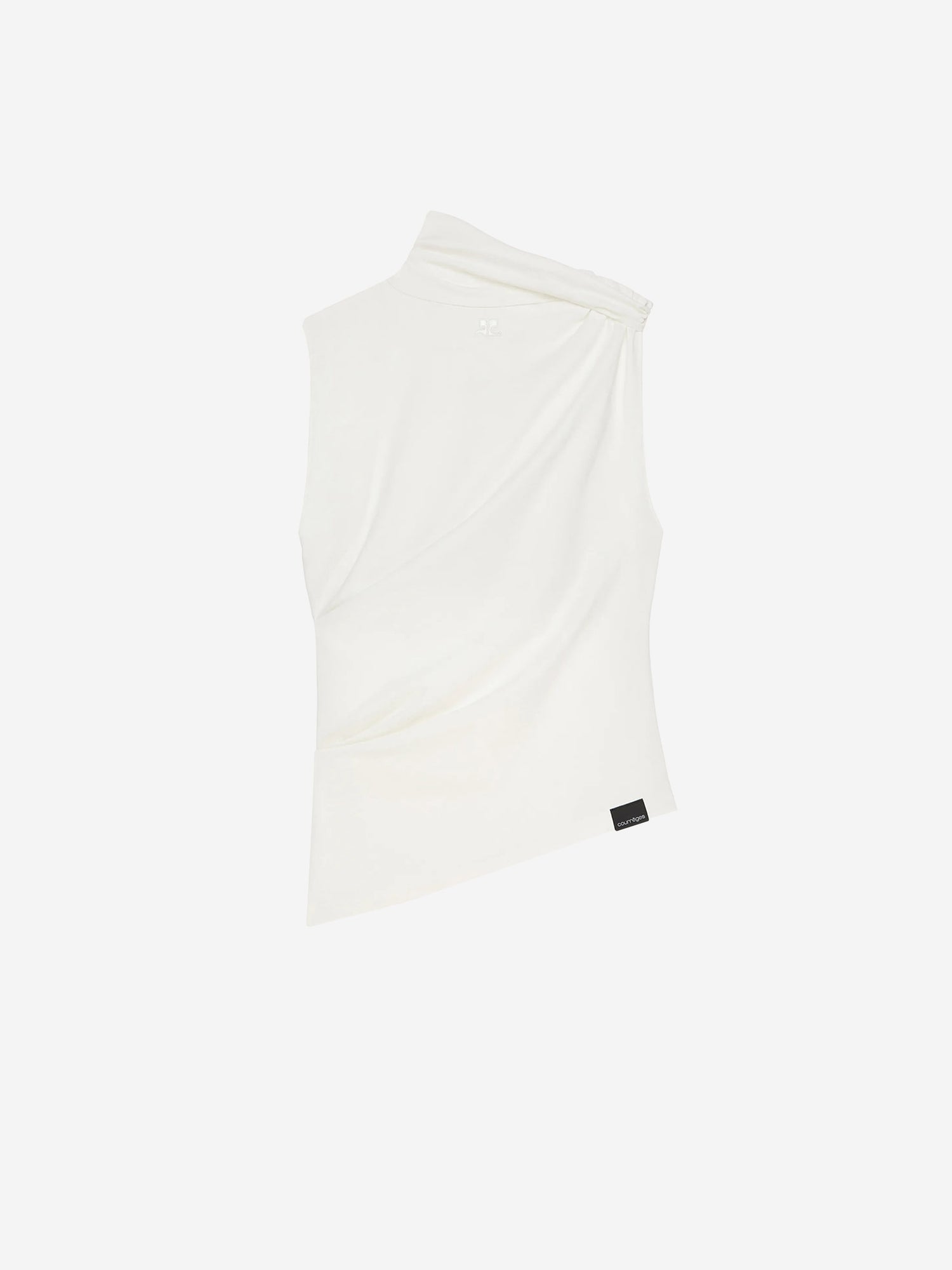 Courrèges Mujer Barcelona Top Drapeado Algodón color Blanco sku 703-002301 01 - Foto 1