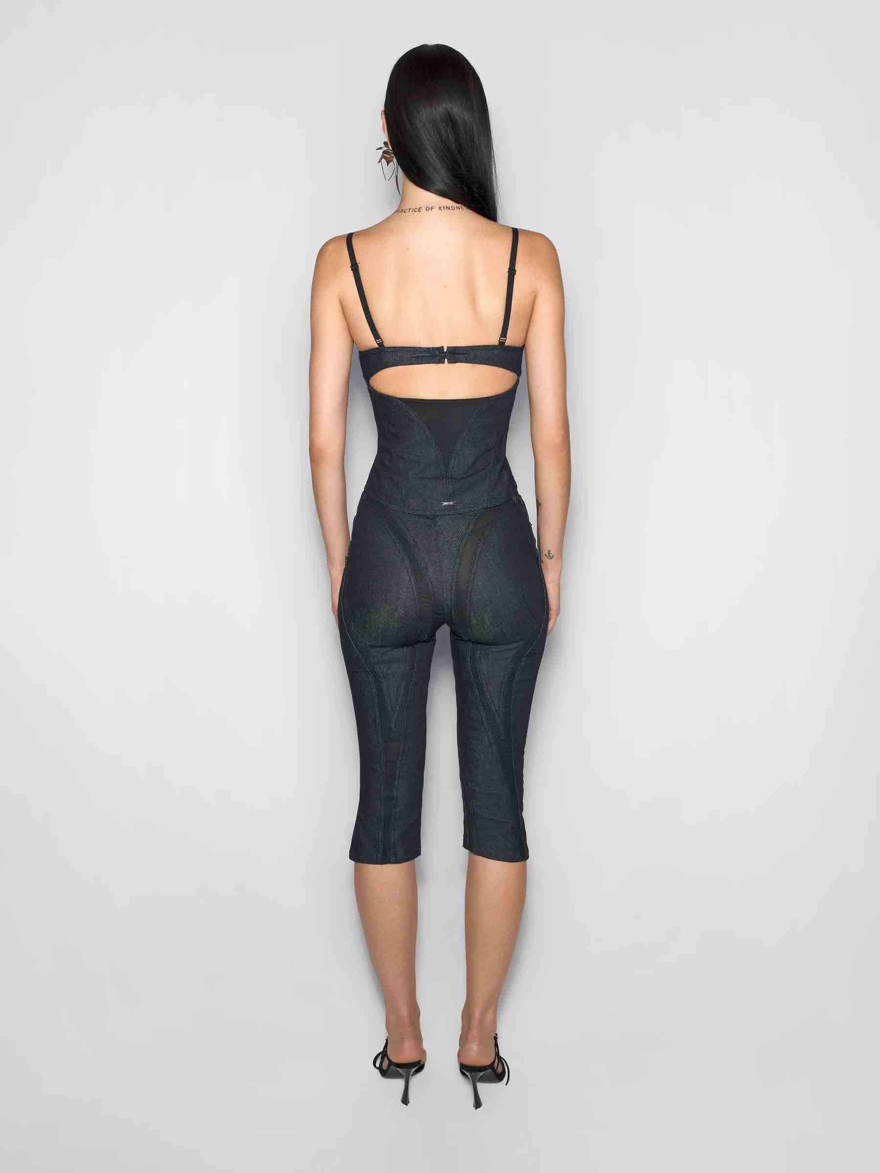 Outlet online Mugler Mujer Top Corsé Denim color Azul Denim Oscuro sku 703-002315 01 - Foto 3