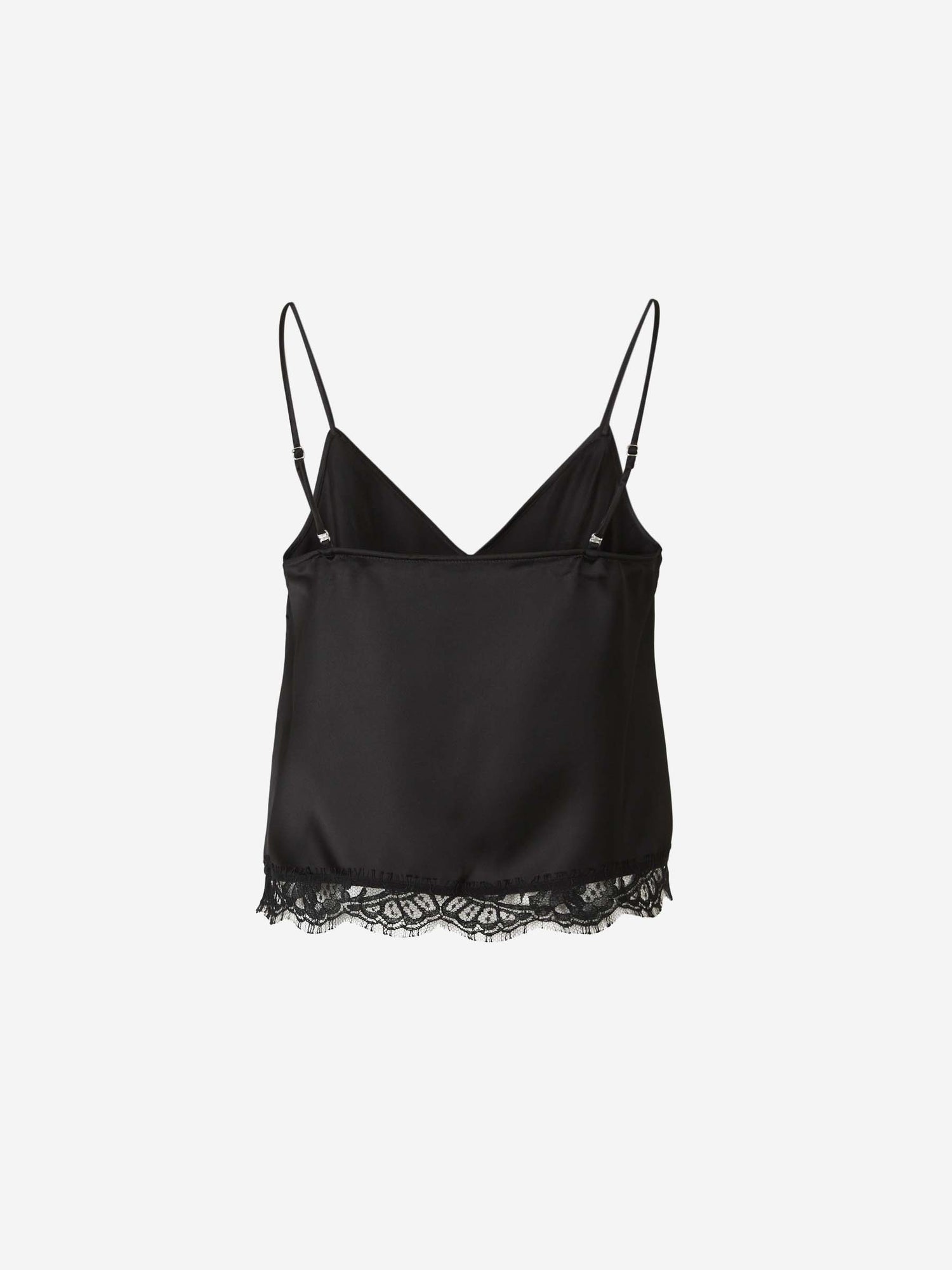 Alexander McQueen Mujer Barcelona Top Satinado Cuello V color Negro sku 703-002338 01 - Foto 2