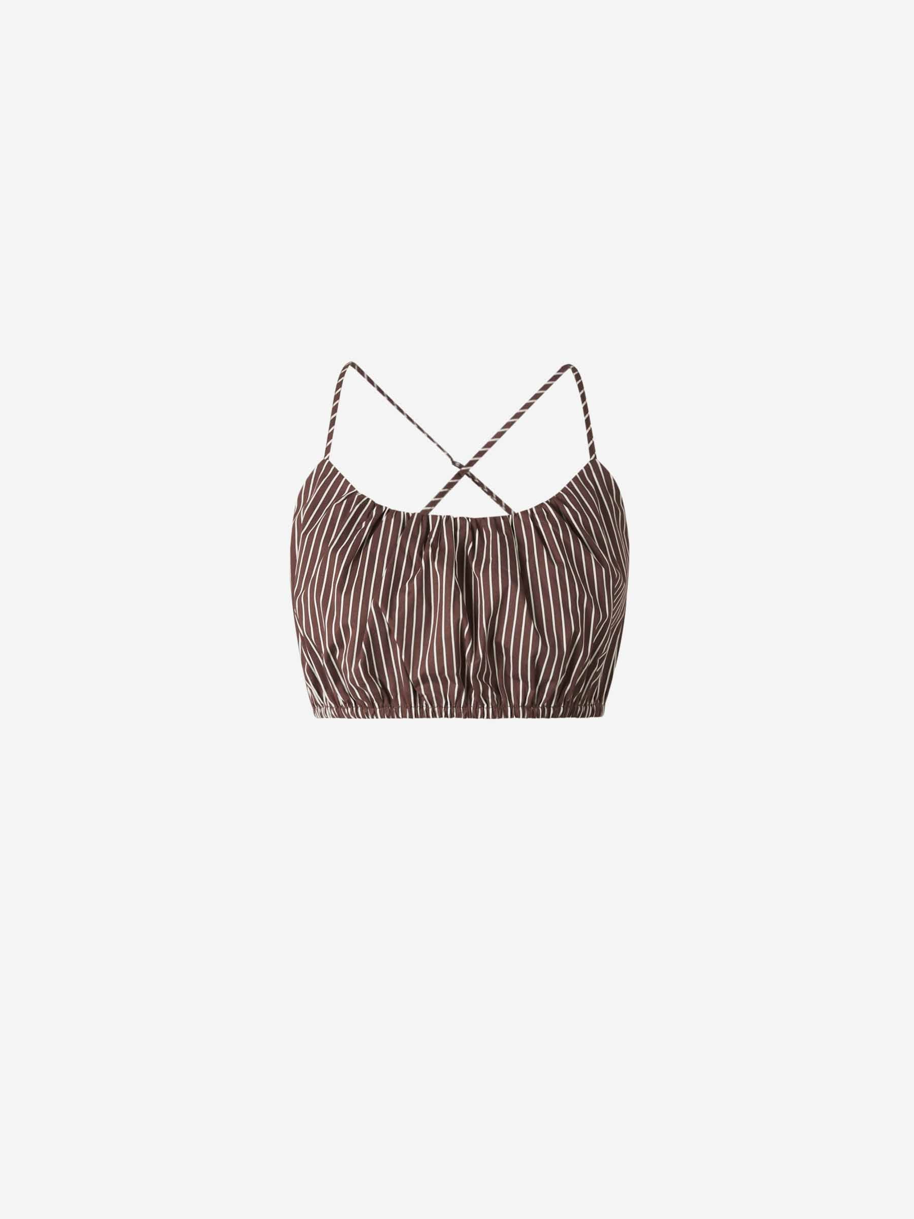 Outlet online Staud Mujer Top Listado Hamaca color Marrón Oscuro sku 703-002350 01 - Foto 1