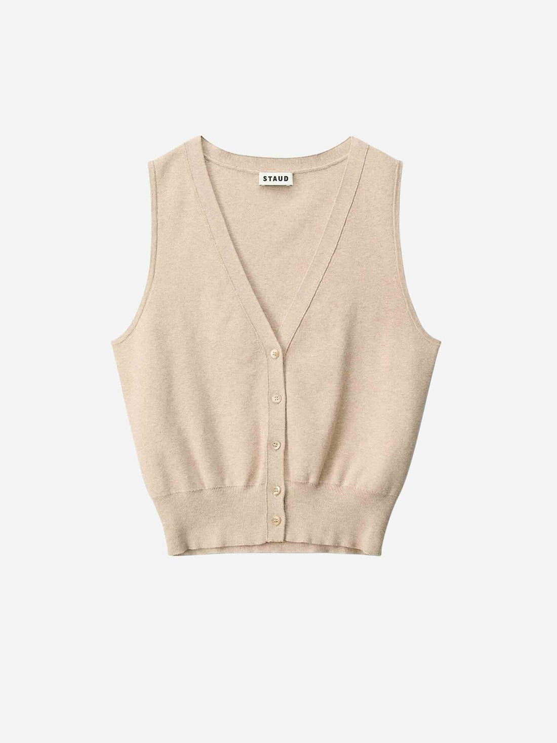 Staud Mujer Barcelona Chaleco Punto Ficus color Camel sku 703-002353 02 - Foto 1