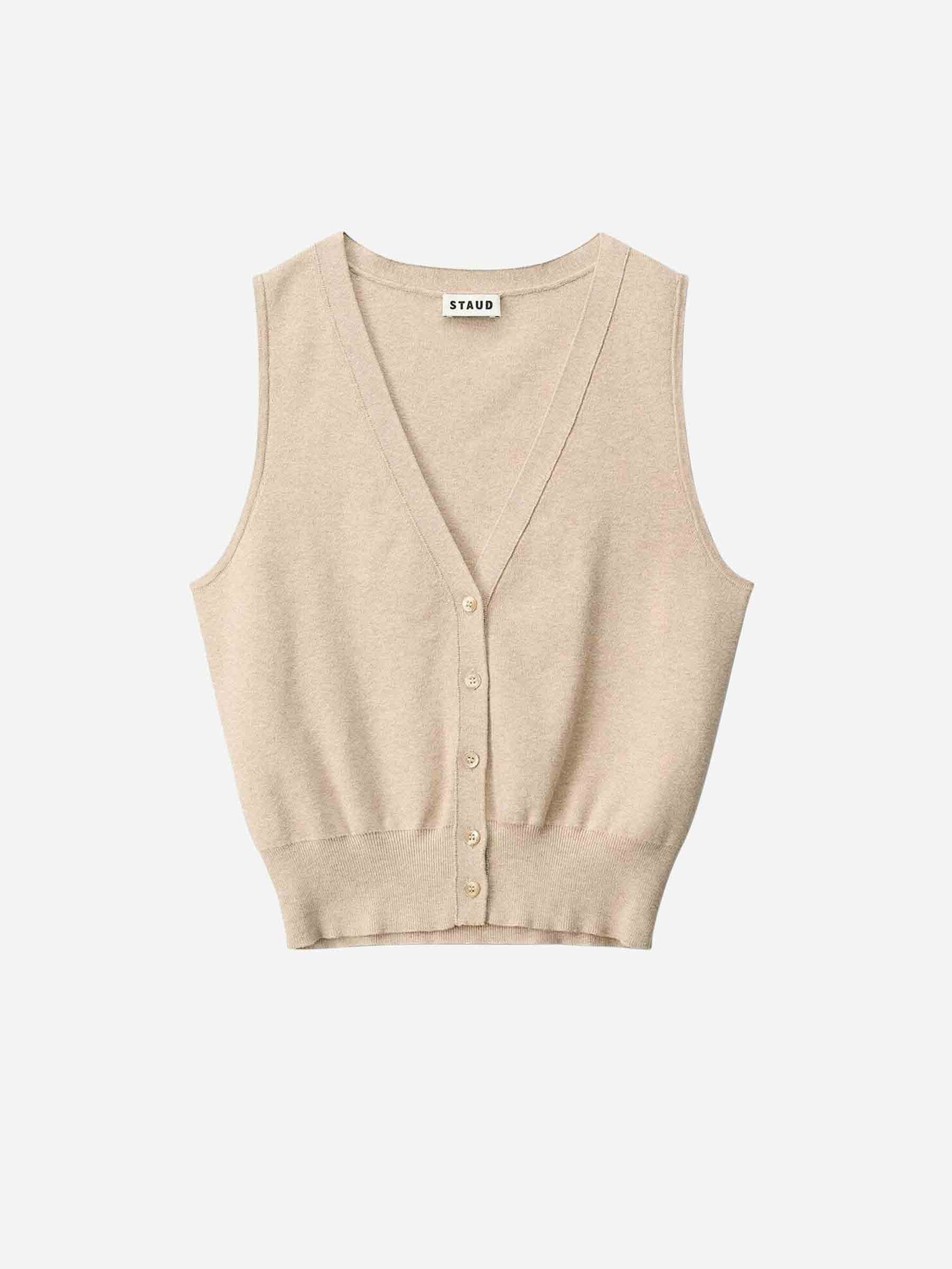 Staud Mujer Barcelona Chaleco Punto Ficus color Camel sku 703-002353 02 - Foto 1