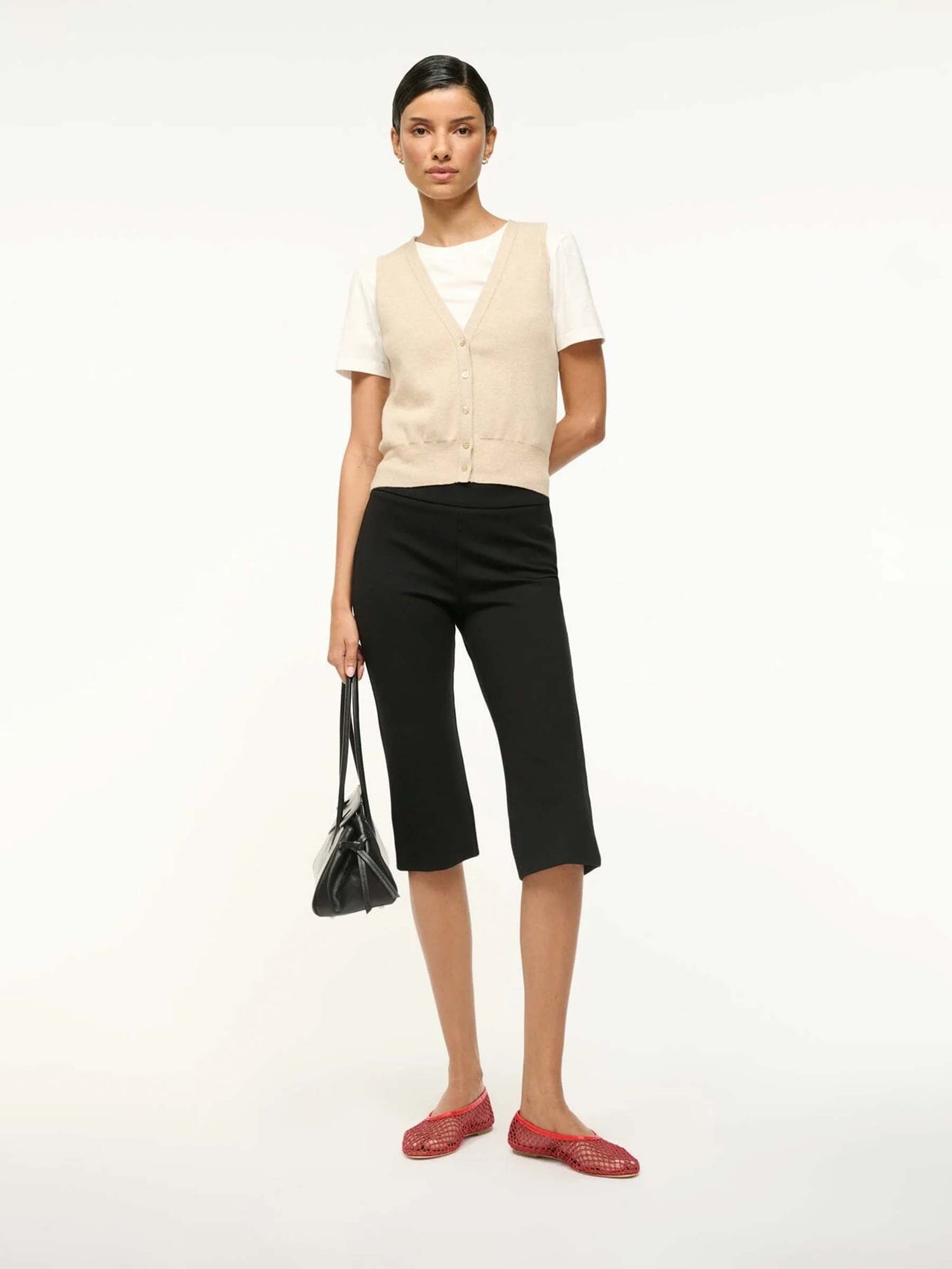 Staud Mujer Barcelona Chaleco Punto Ficus color Camel sku 703-002353 02 - Foto 2