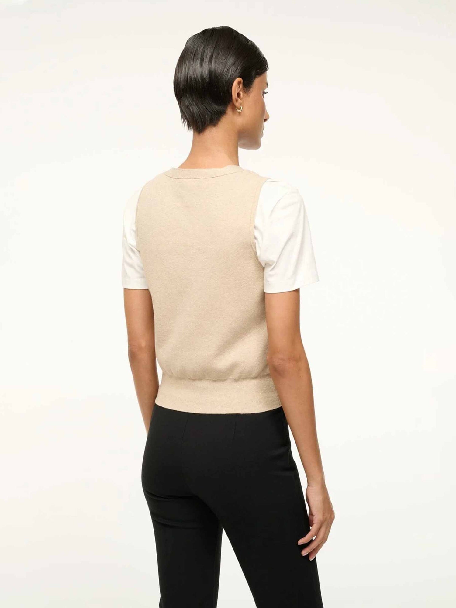 Staud Mujer Barcelona Chaleco Punto Ficus color Camel sku 703-002353 02 - Foto 4