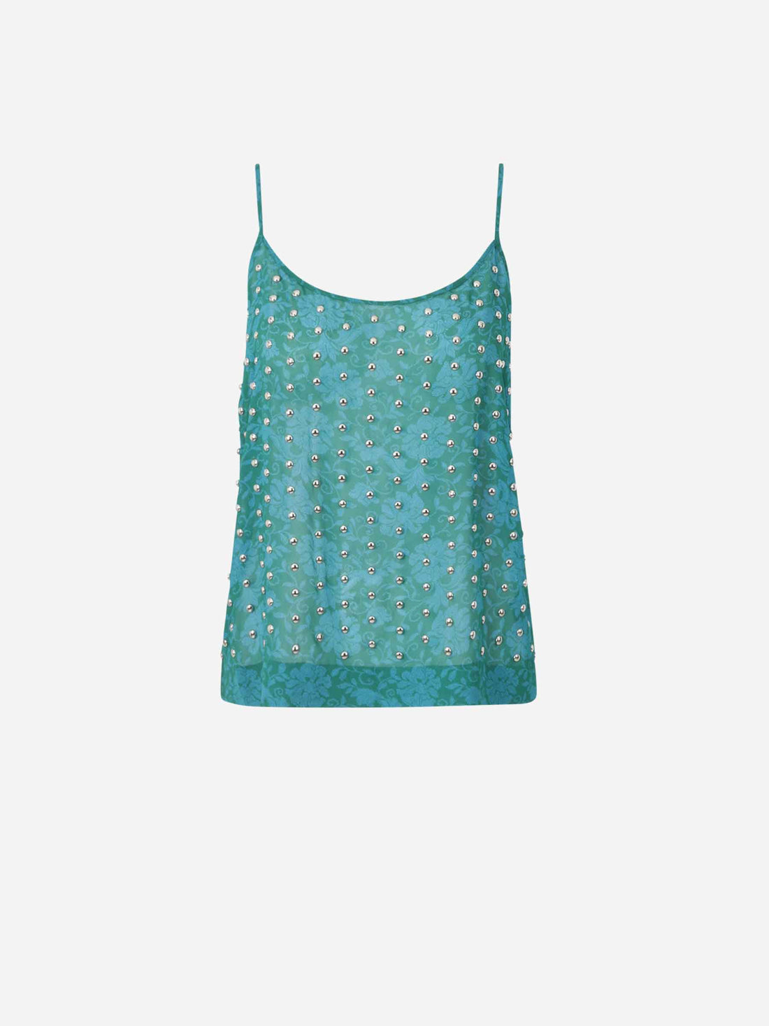 Dries Van Noten Mujer Barcelona Top Motivo Floral color Verde sku 703-002354 01 - Foto 1