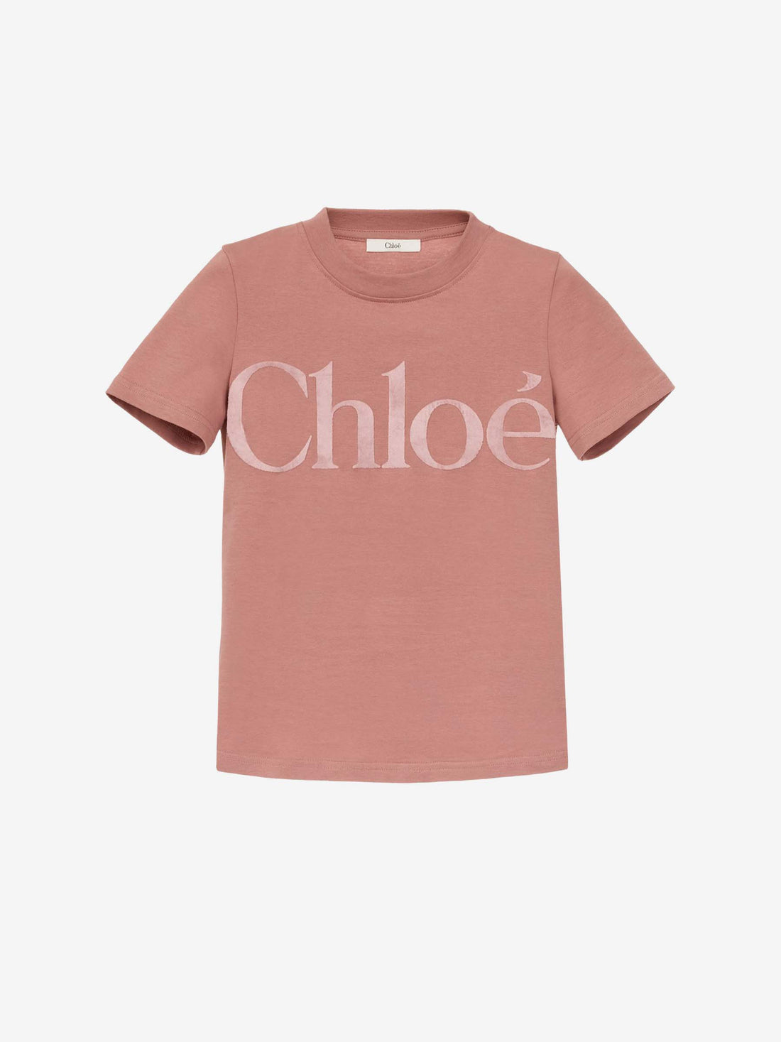 Chloé Mujer Barcelona Camiseta Logo Algodón color Rosa Envejecido sku 703-002356 01 - Foto 1