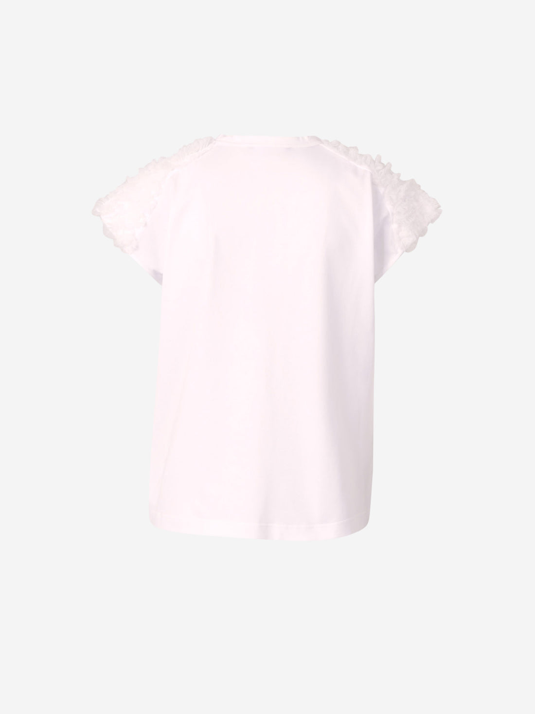 Fabiana Filippi Mujer Barcelona Camiseta Algodón Tul color Blanco sku 703-002368 01 - Foto 2