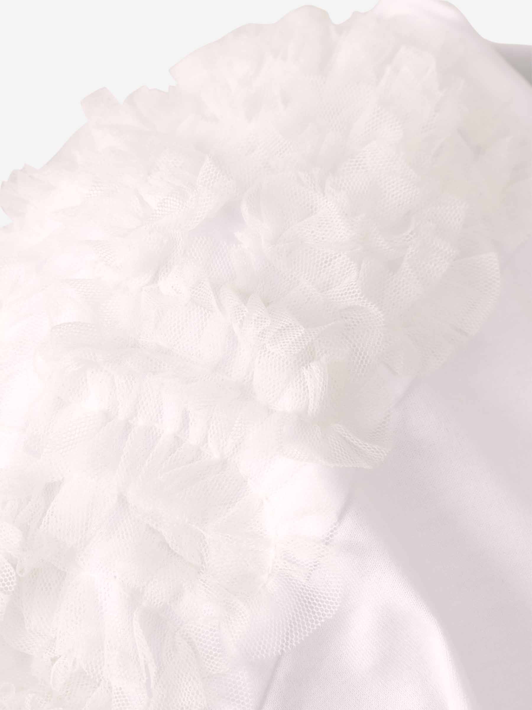 Fabiana Filippi Mujer Barcelona Camiseta Algodón Tul color Blanco sku 703-002368 01 - Foto 3