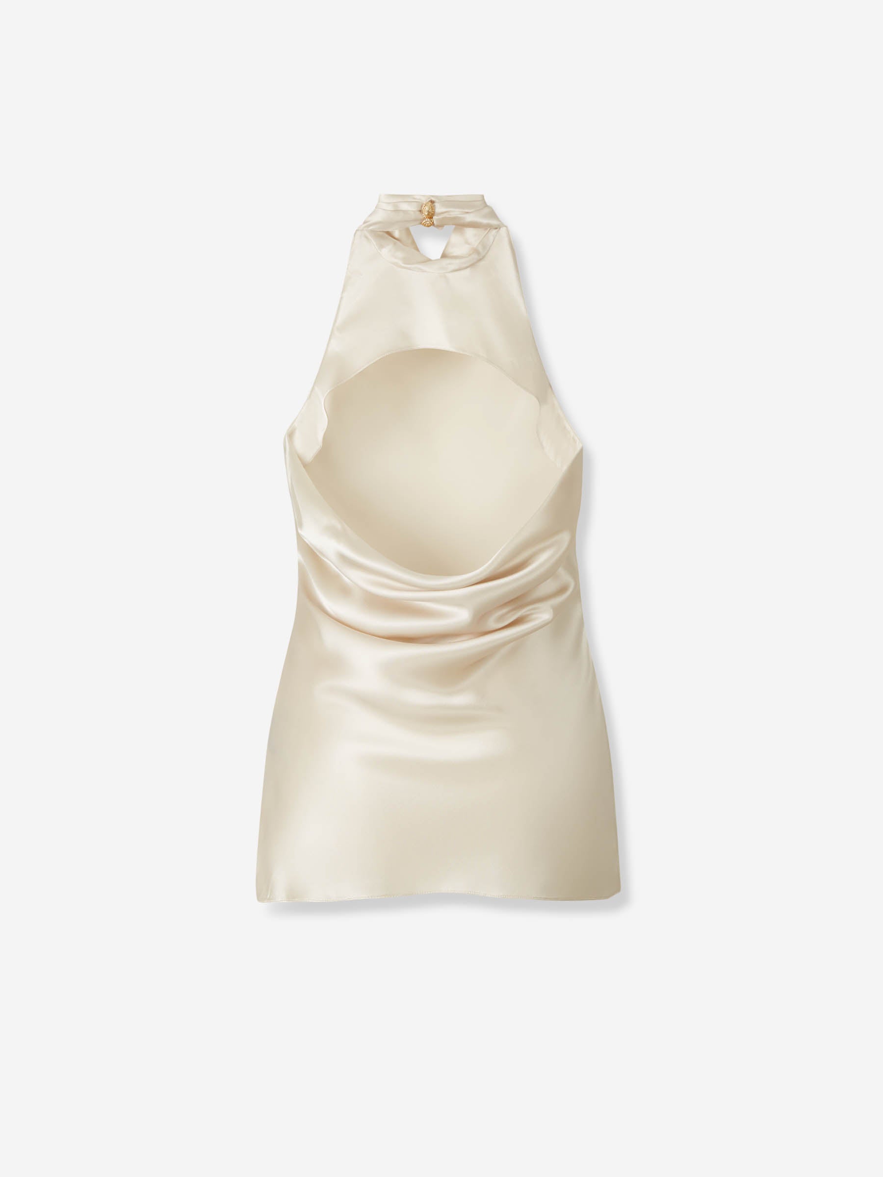 Outlet online Balmain Mujer Top Satinado color Crema sku 703-002451 01 - Foto 2