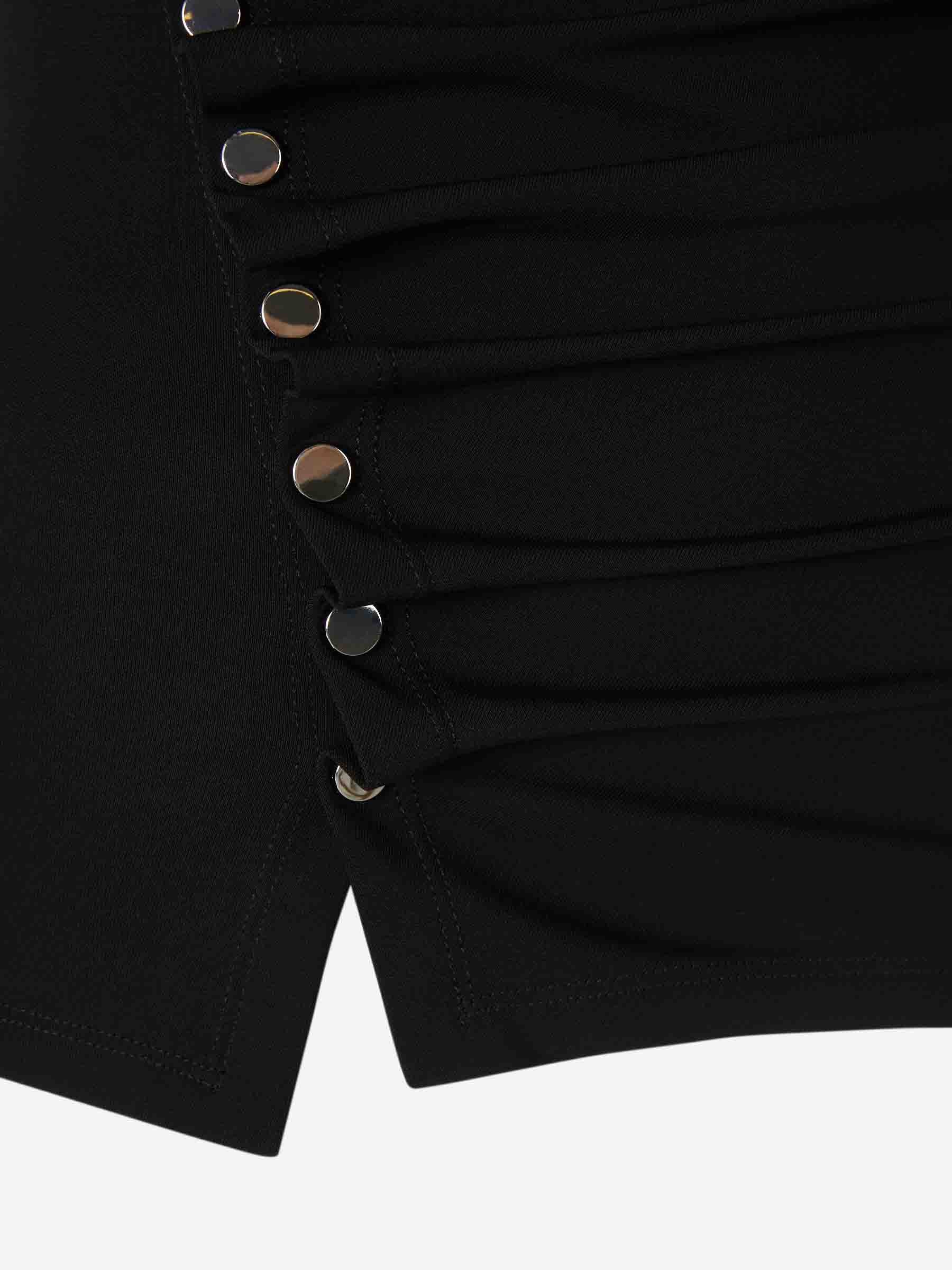 Outlet online Rabanne Mujer Jersey ajustado con botones color Negro sku 703-002462 01 - Foto 3